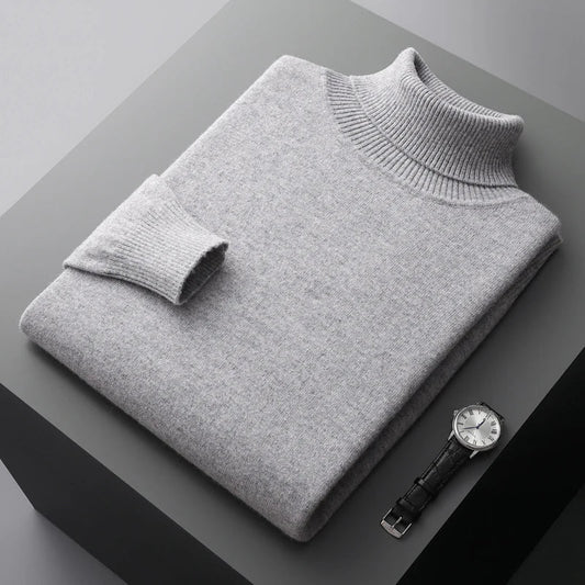 Jersey de cuello alto de lana merina «Monaco»