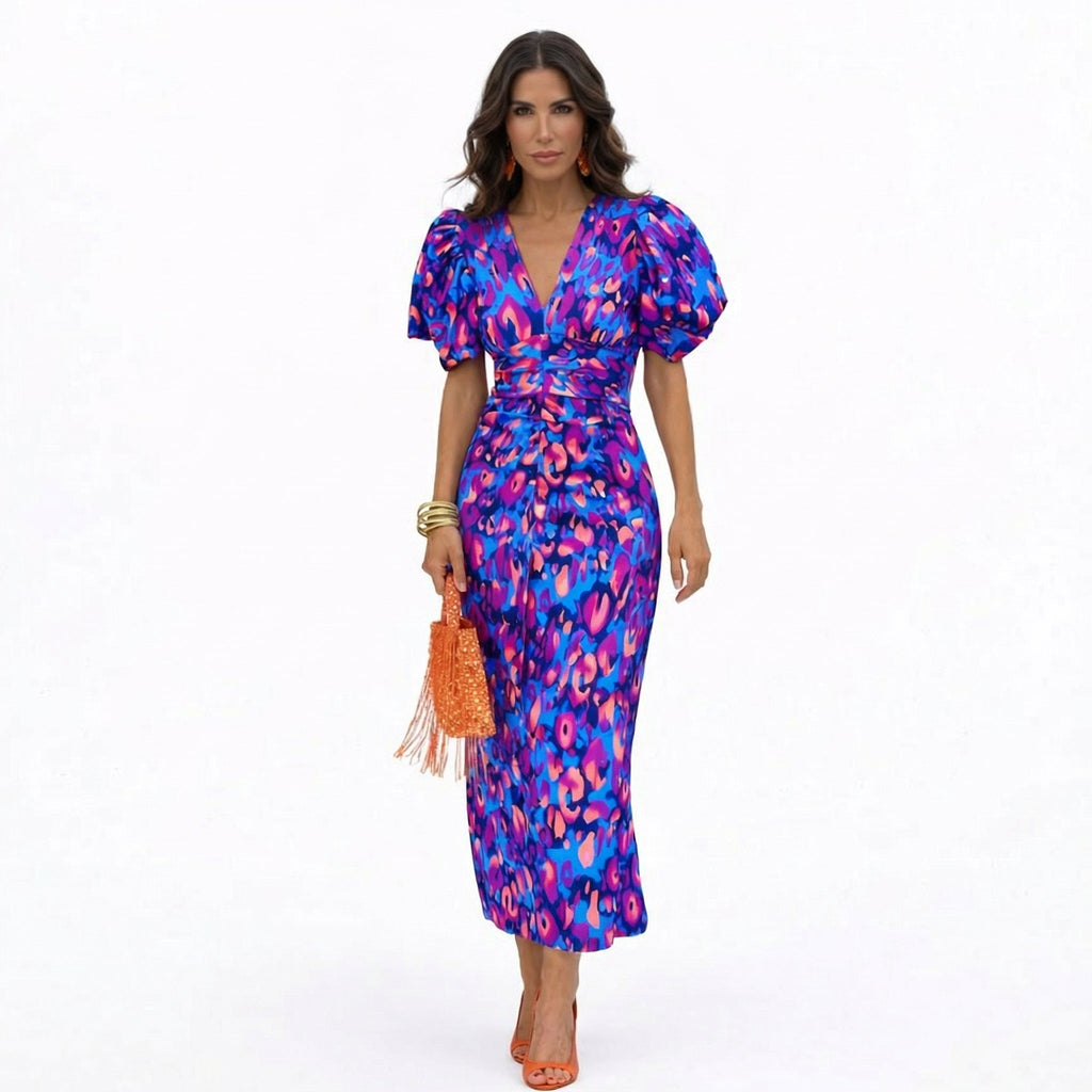 Vestido Ani ™ | Elegancia Vibrante floral que Enamora