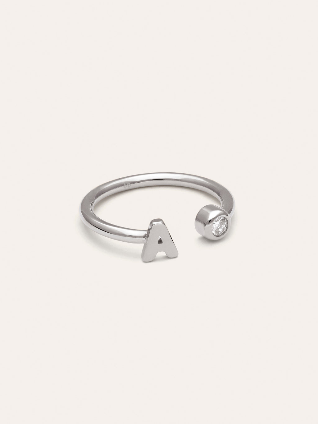 Anillo Personalizado Letter Spark Acero