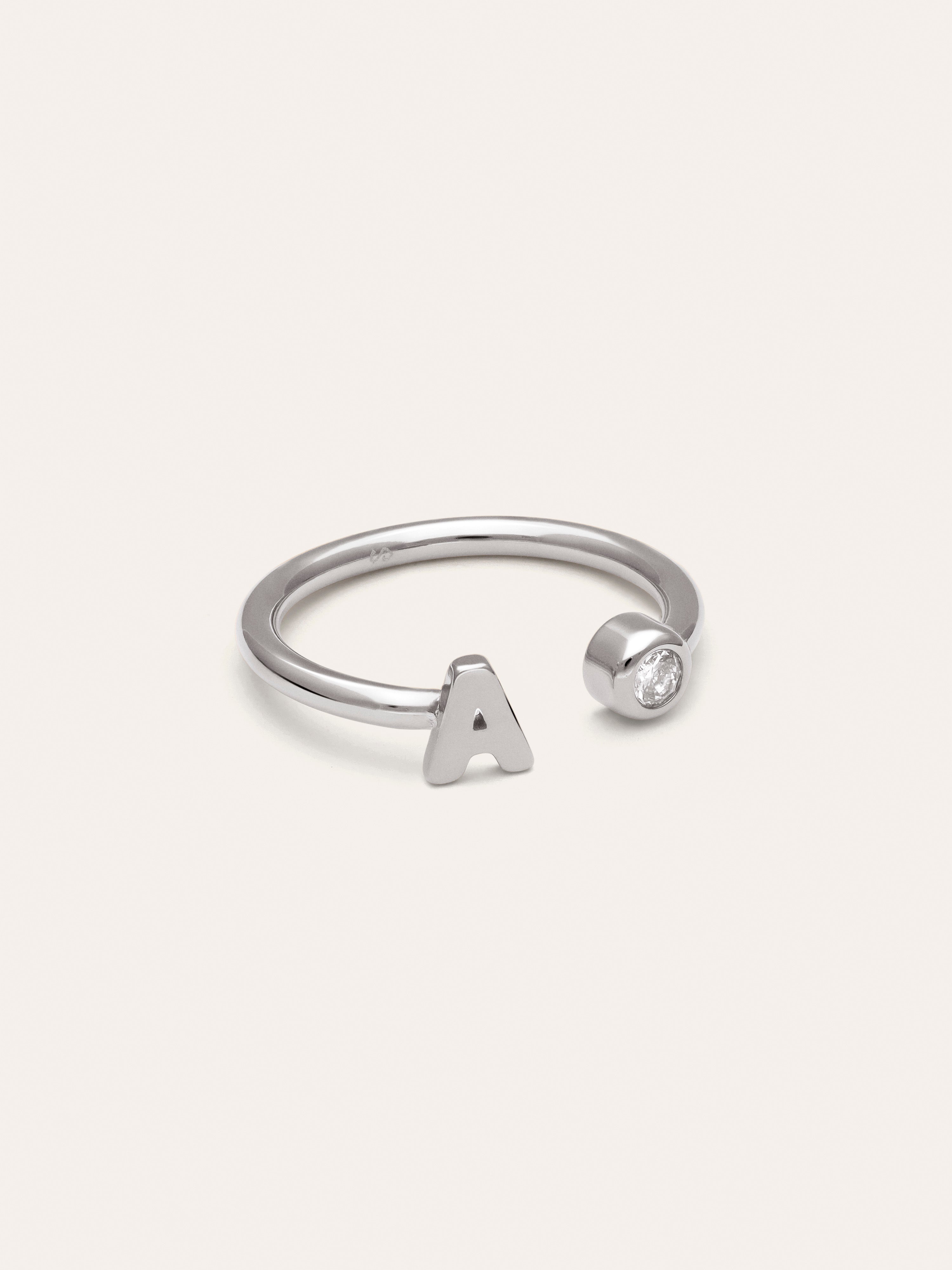 Anillo Personalizado Letter Spark Acero
