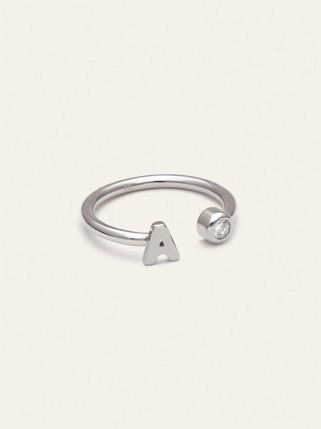 Anillo Personalizado Letter Spark Acero