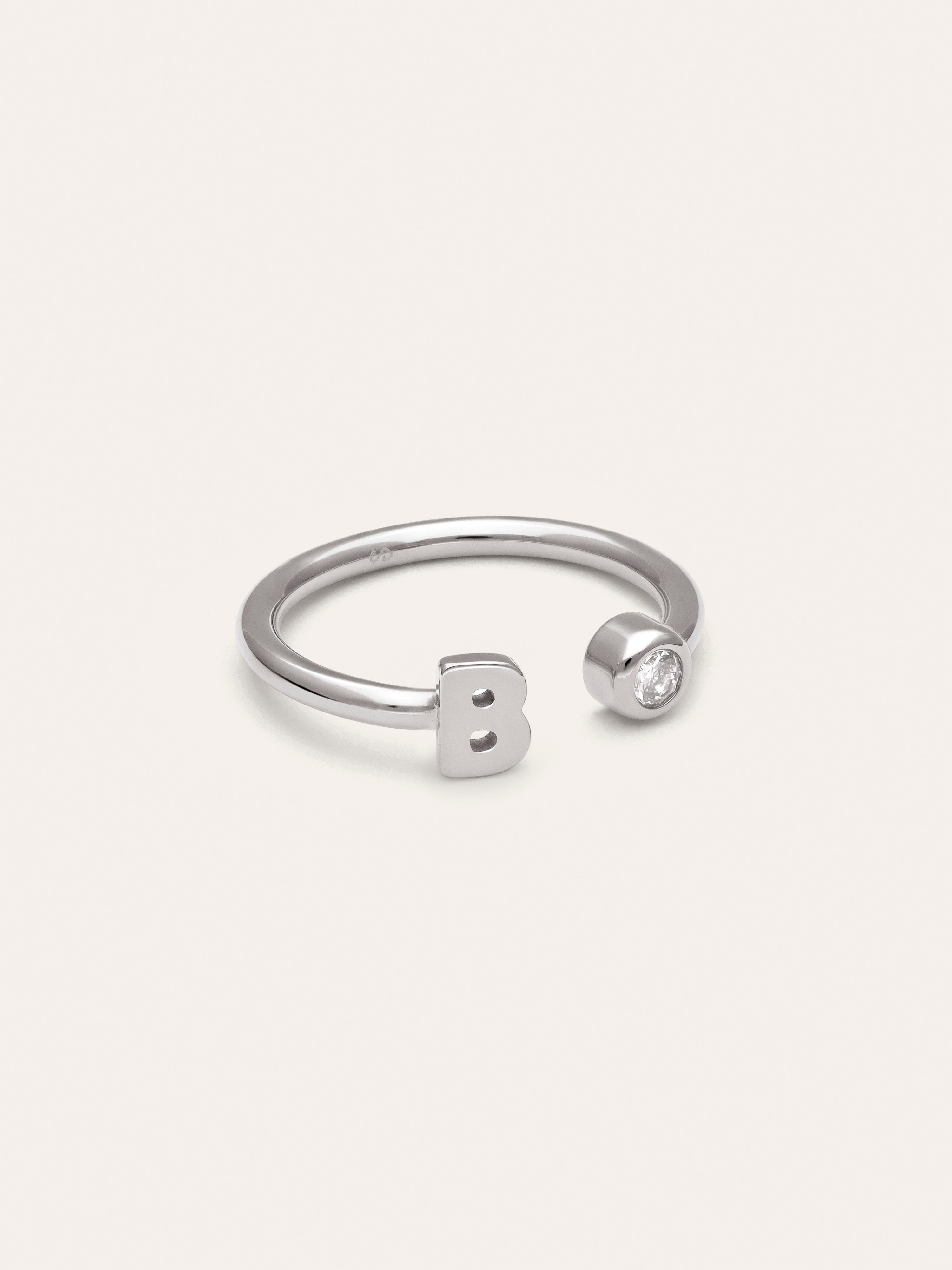 Anillo Personalizado Letter Spark Acero