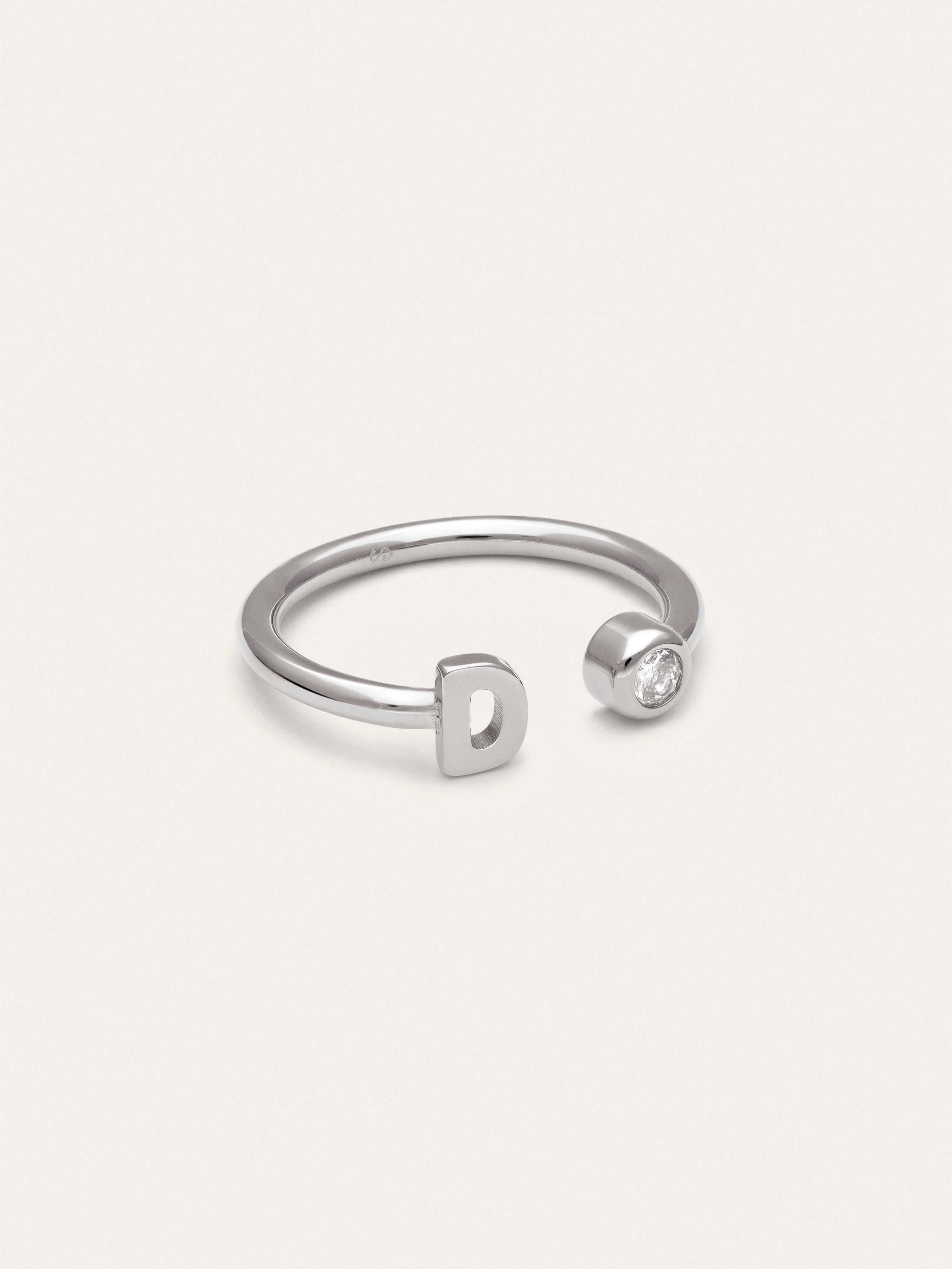 Anillo Personalizado Letter Spark Acero