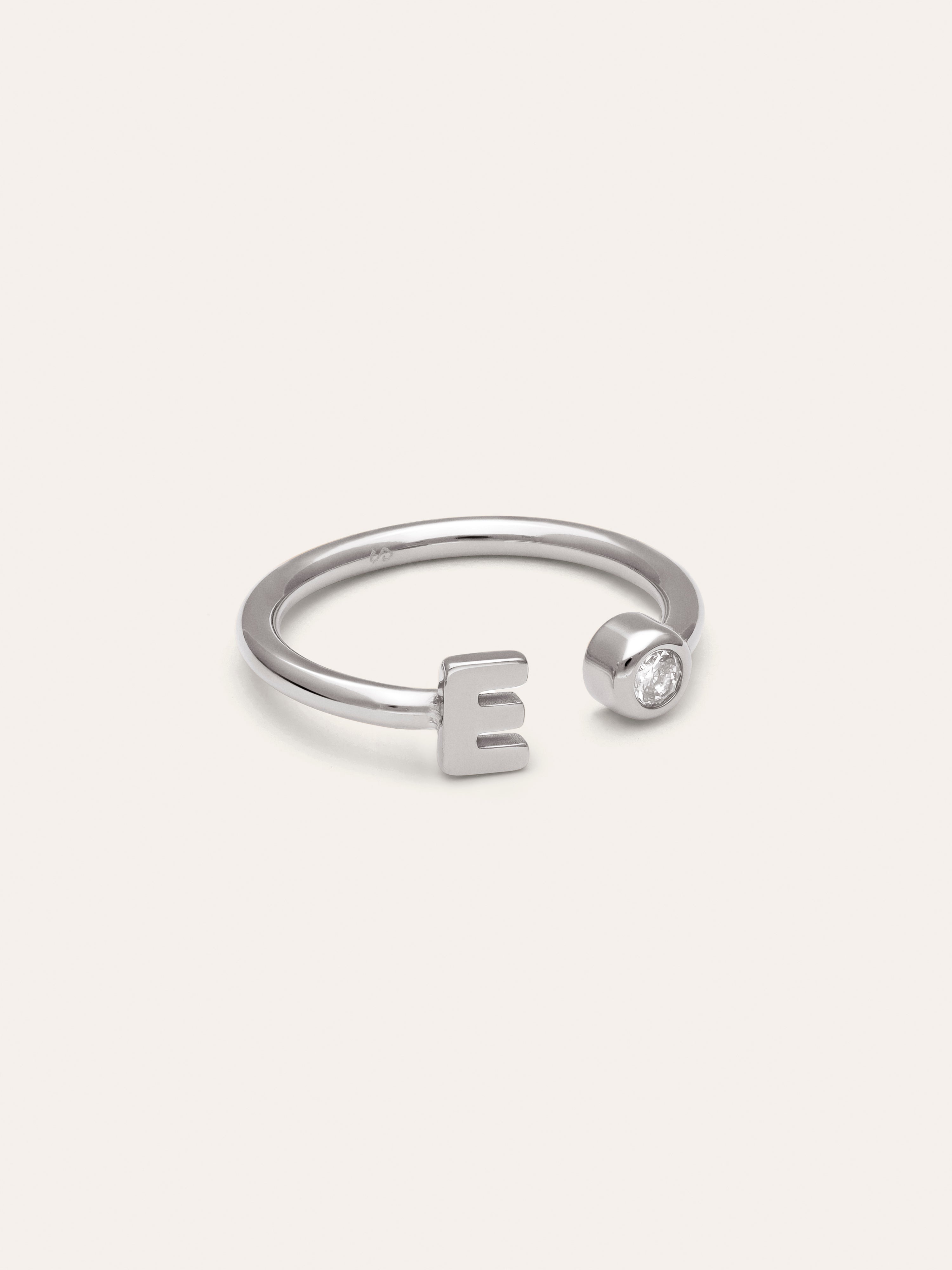 Anillo Personalizado Letter Spark Acero