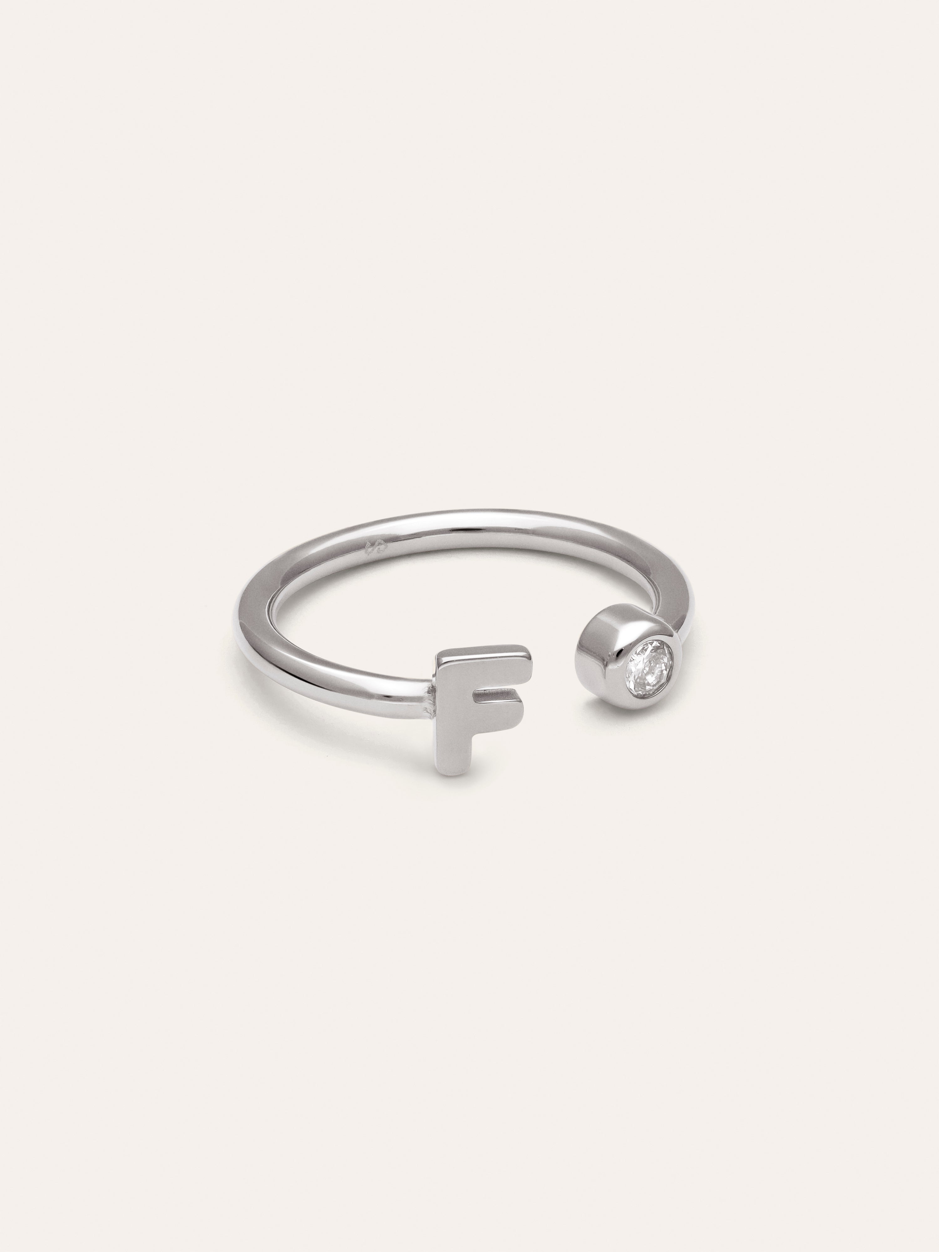 Anillo Personalizado Letter Spark Acero
