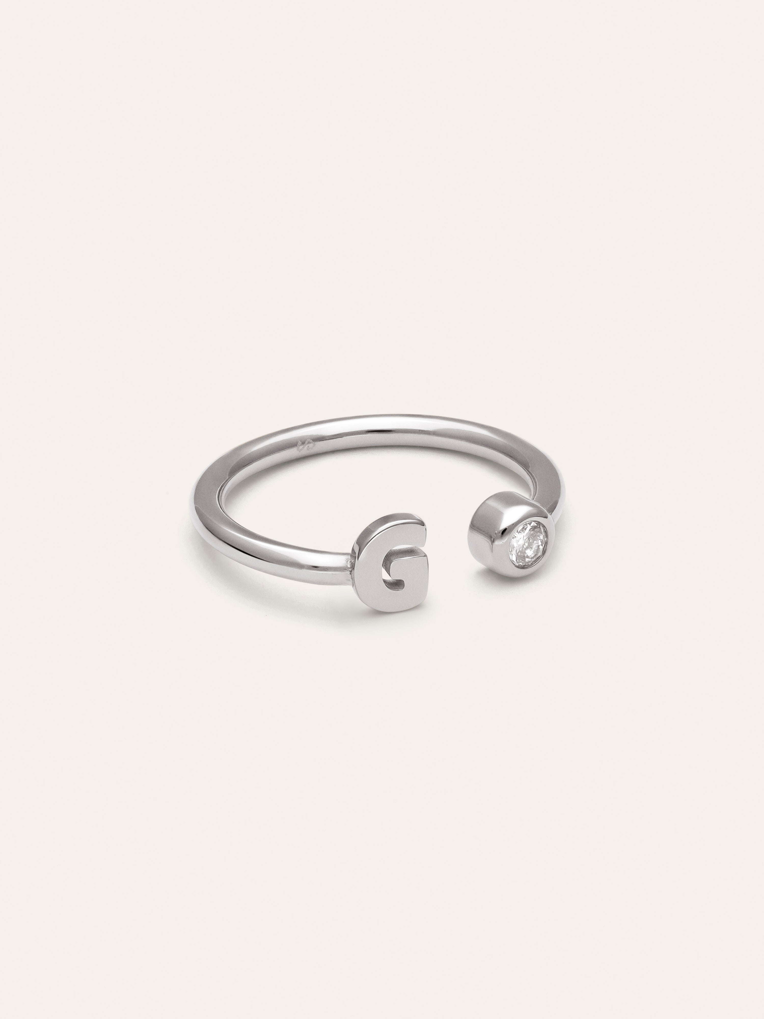 Anillo Personalizado Letter Spark Acero