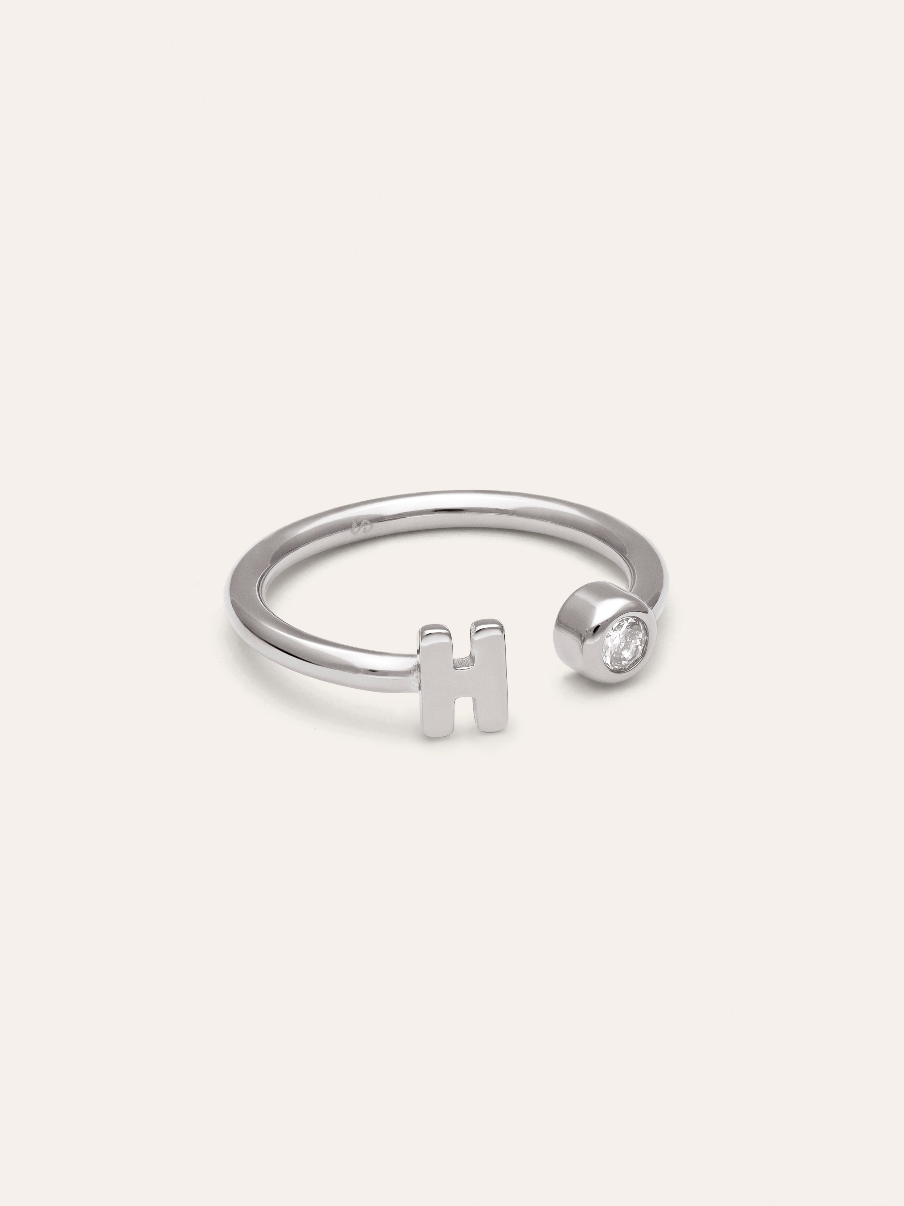 Anillo Personalizado Letter Spark Acero