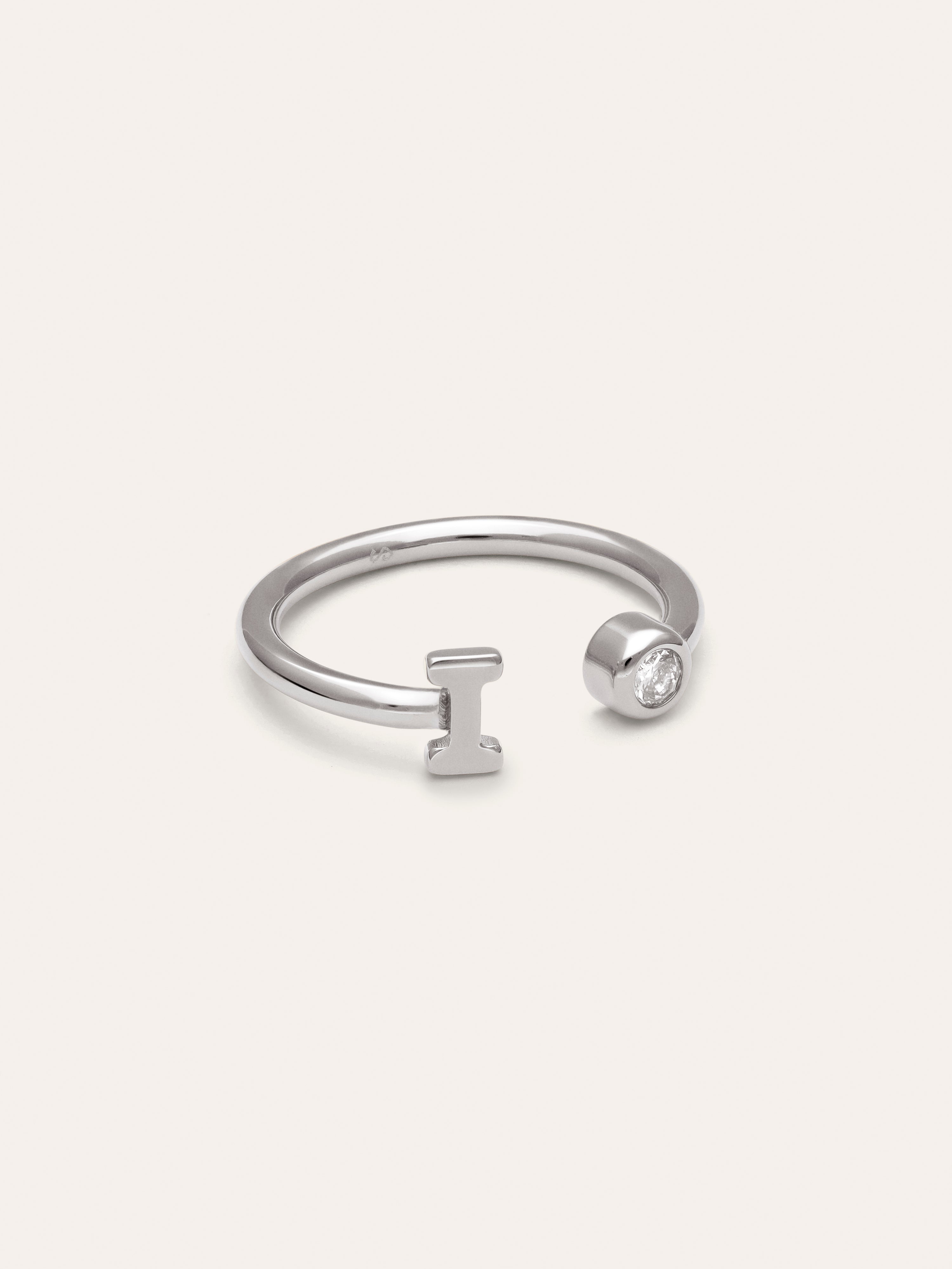 Anillo Personalizado Letter Spark Acero