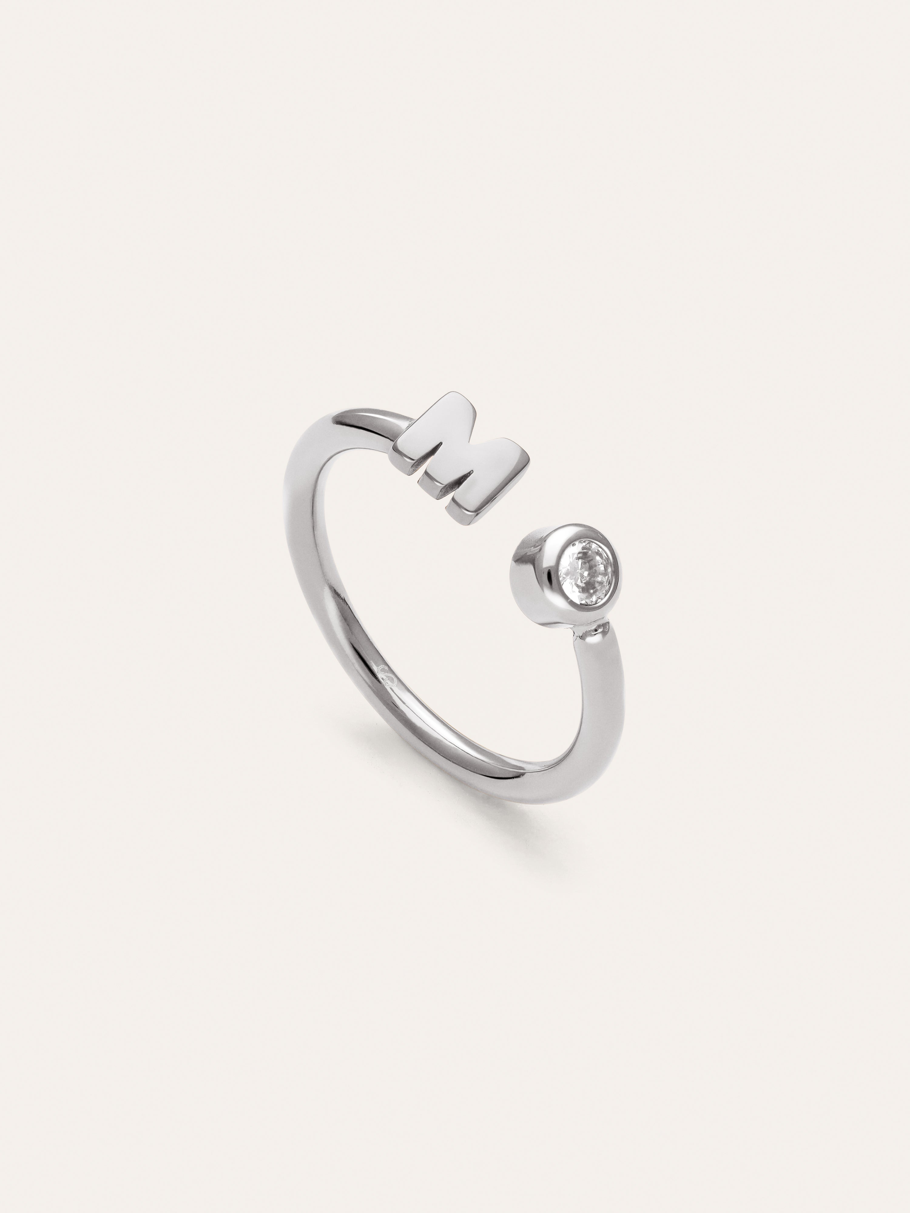 Anillo Personalizado Letter Spark Acero