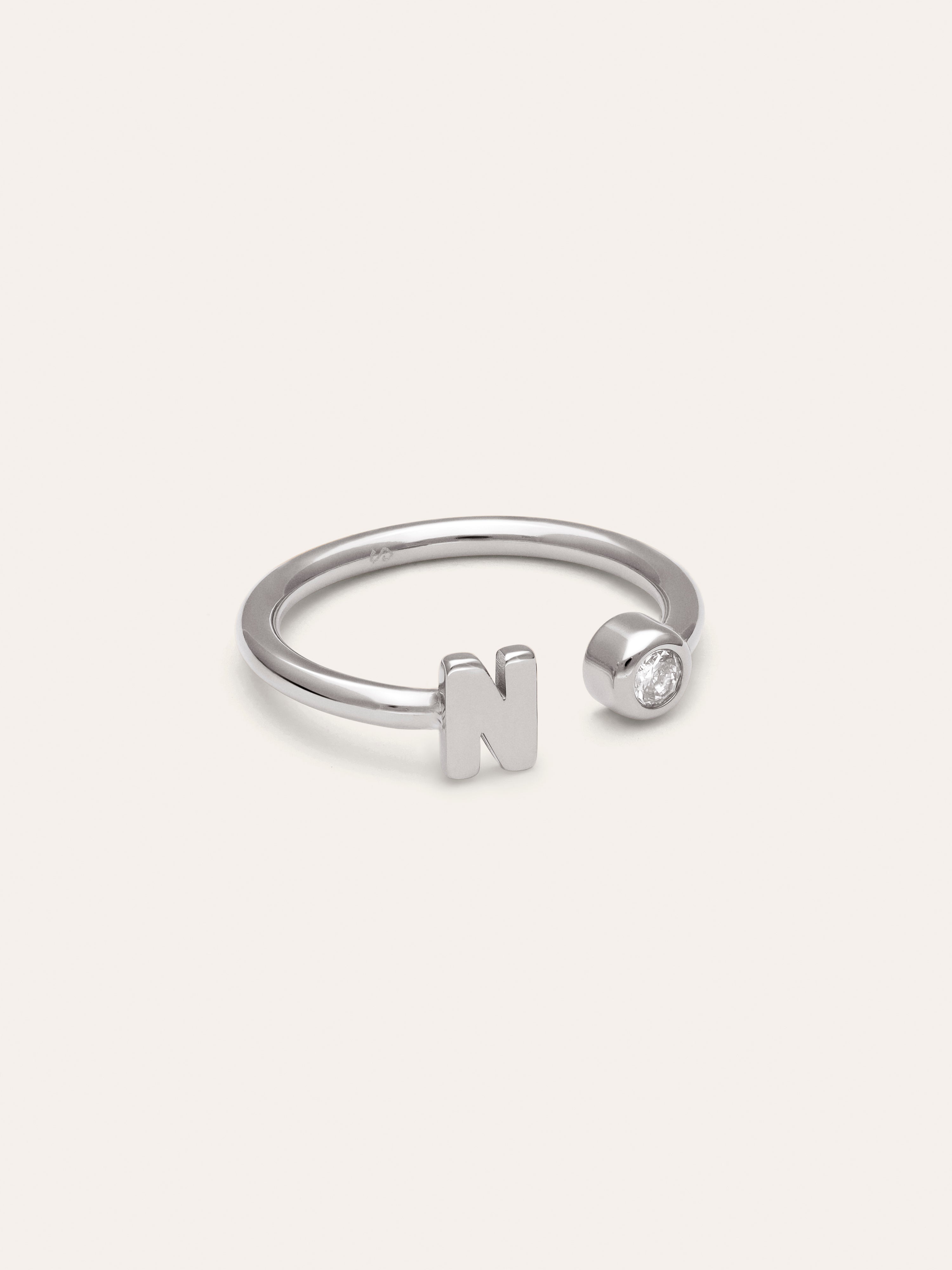 Anillo Personalizado Letter Spark Acero