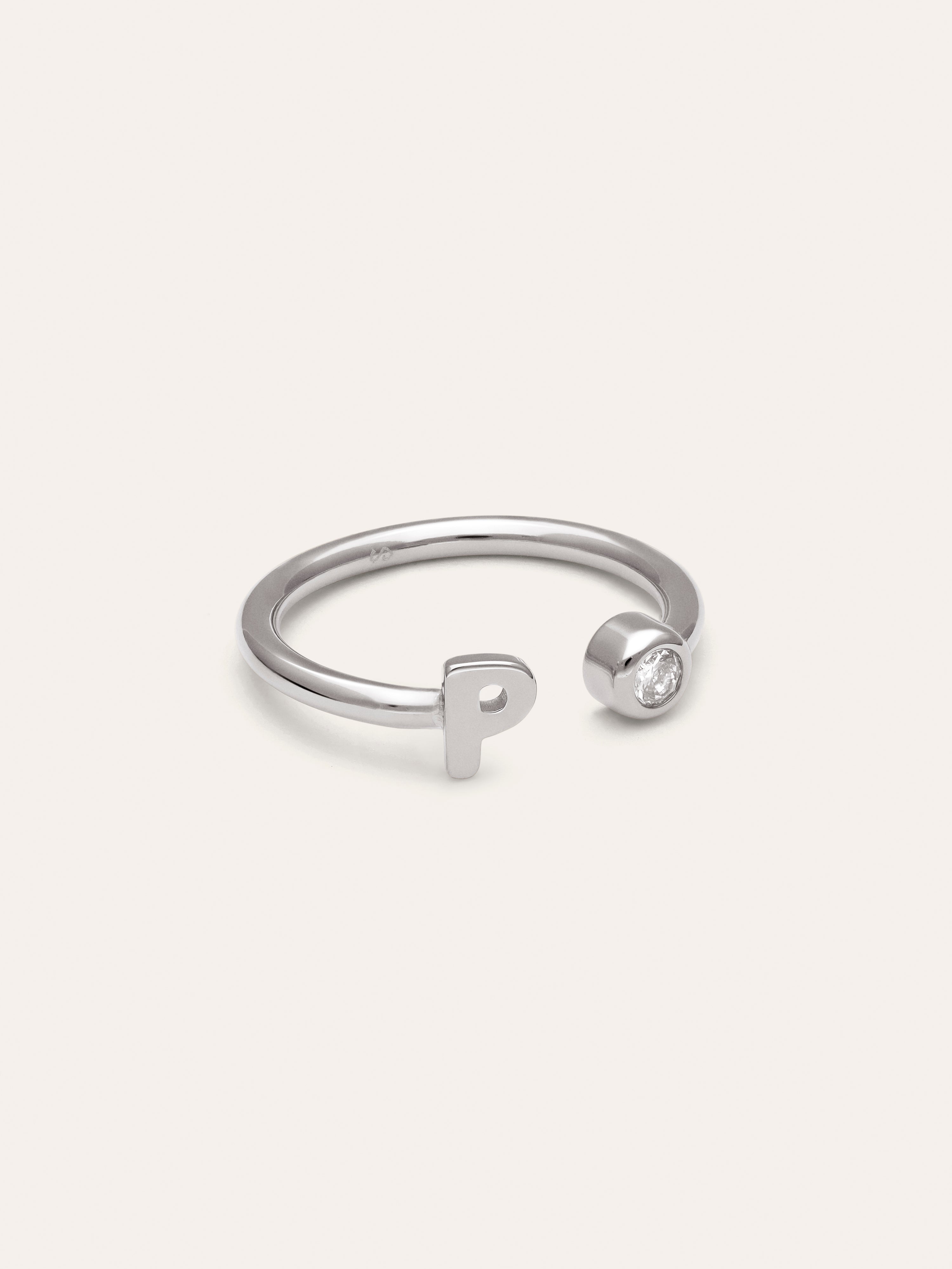 Anillo Personalizado Letter Spark Acero