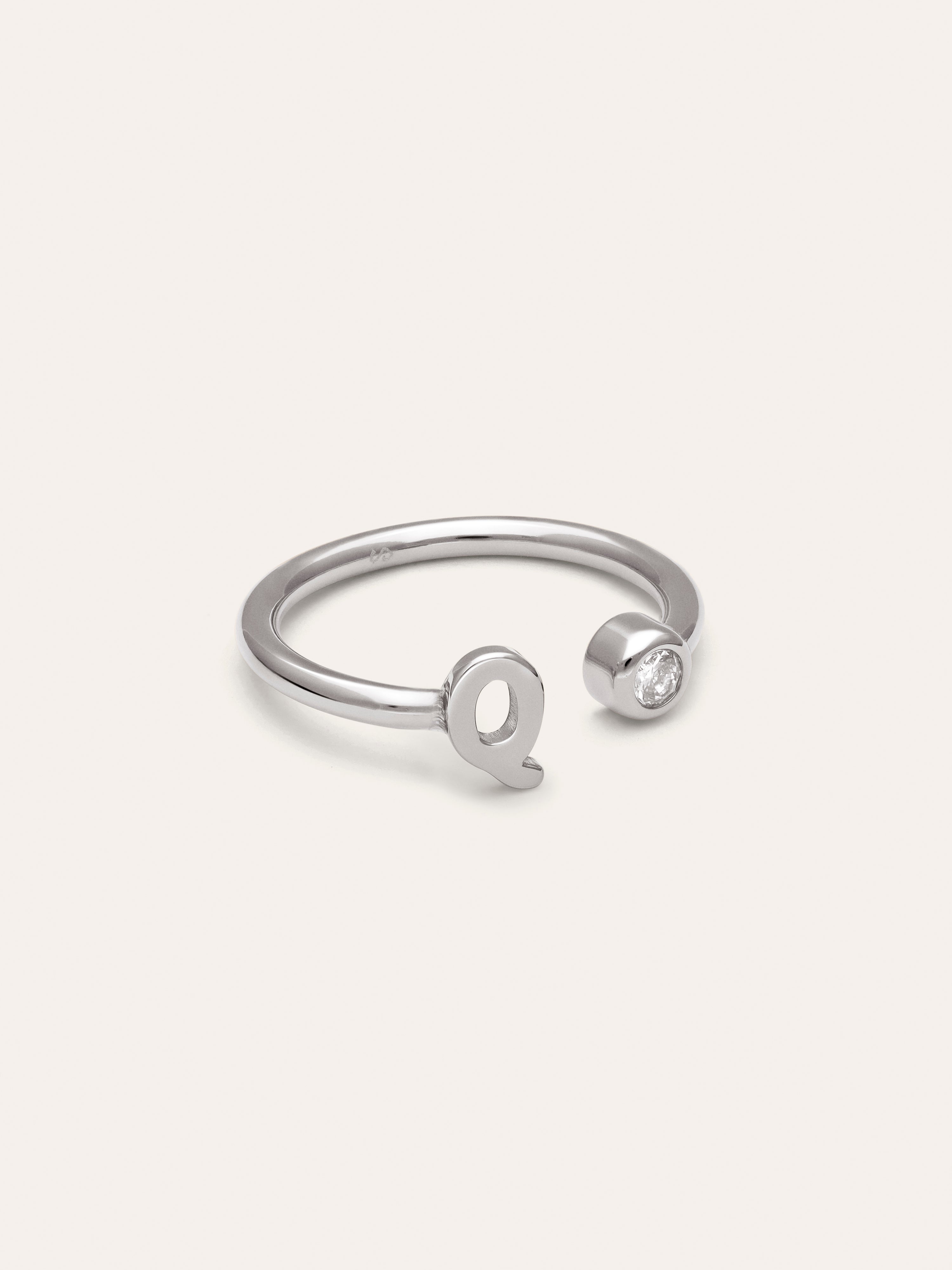 Anillo Personalizado Letter Spark Acero