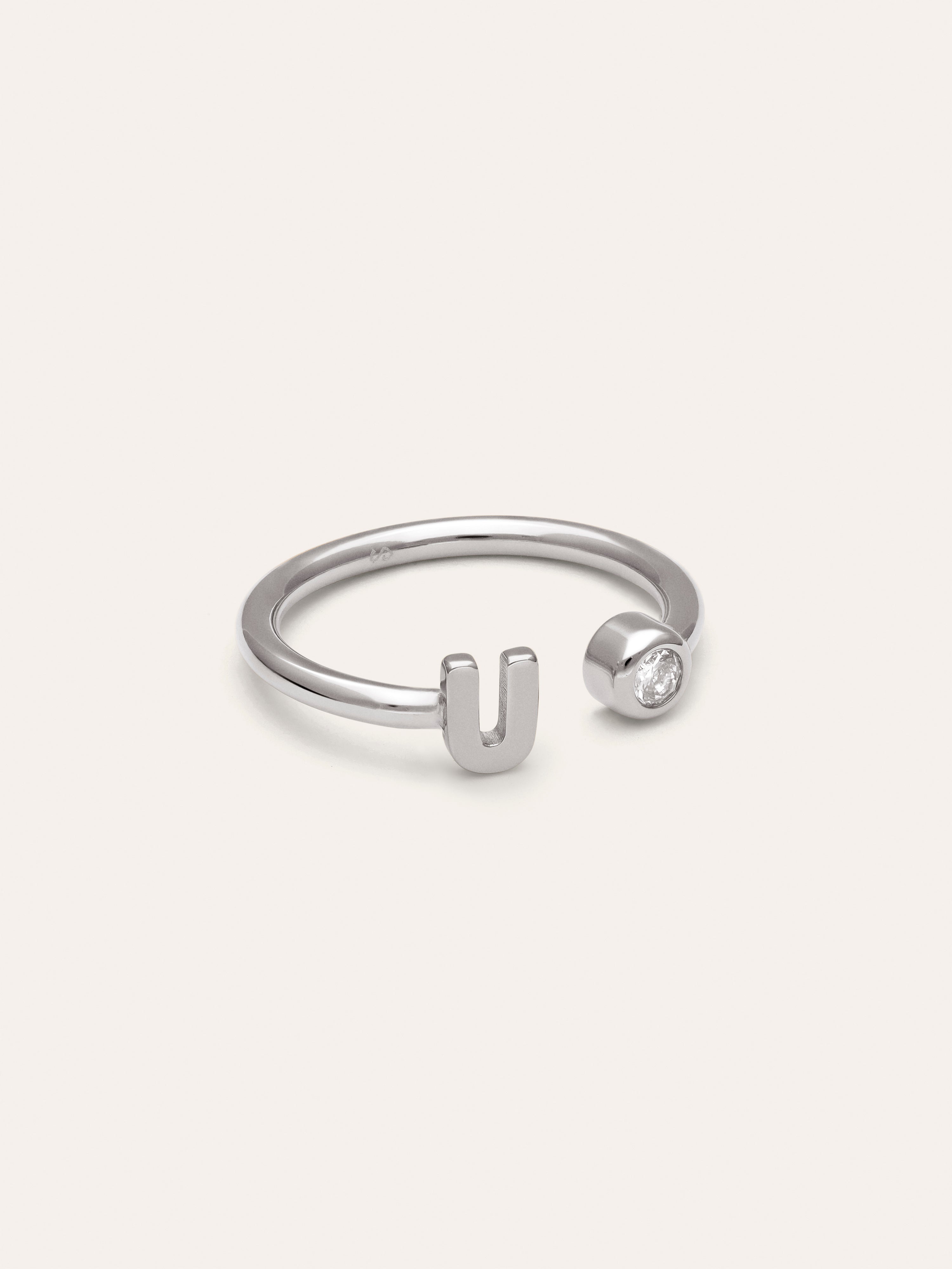 Anillo Personalizado Letter Spark Acero