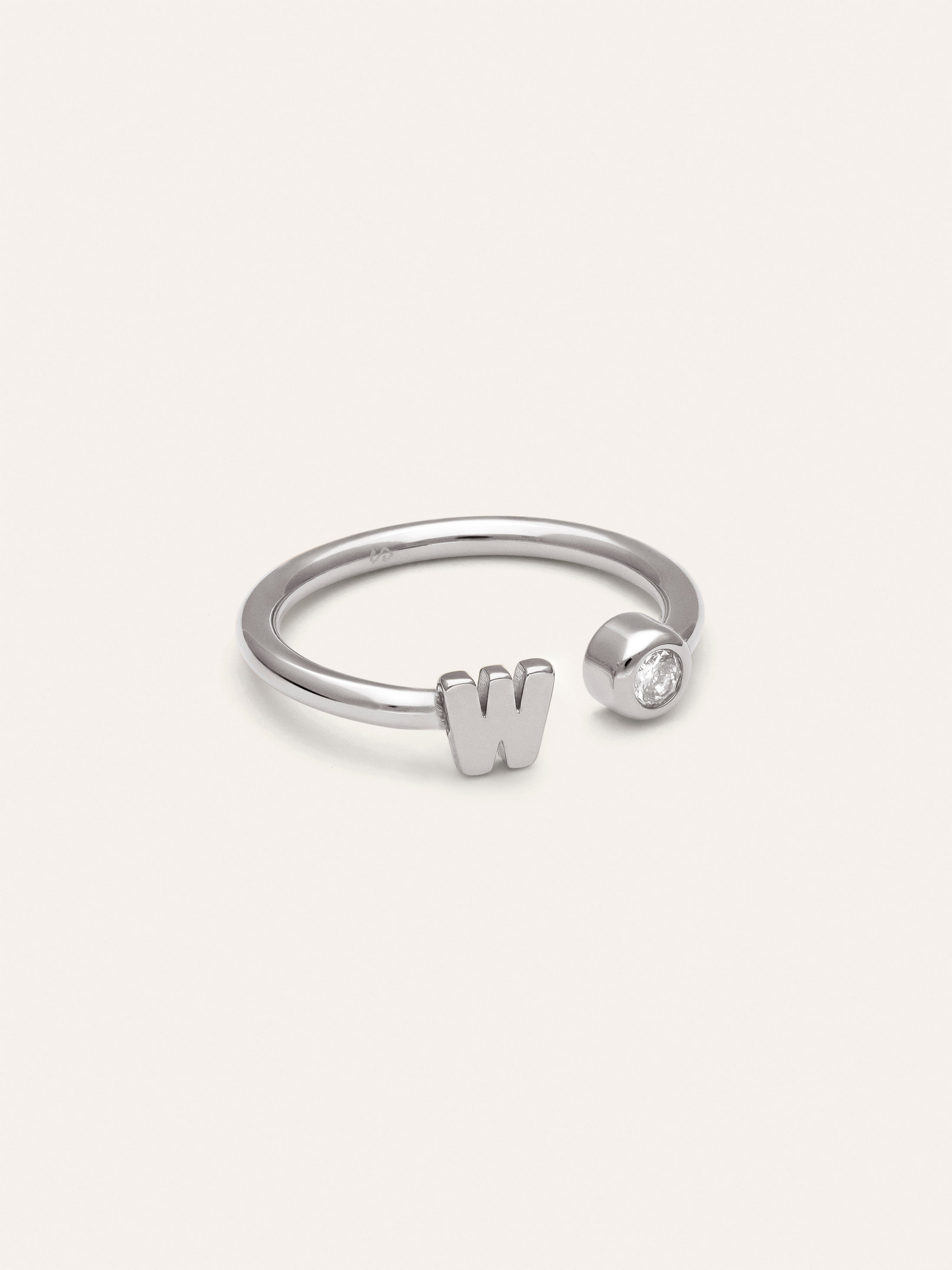 Anillo Personalizado Letter Spark Acero