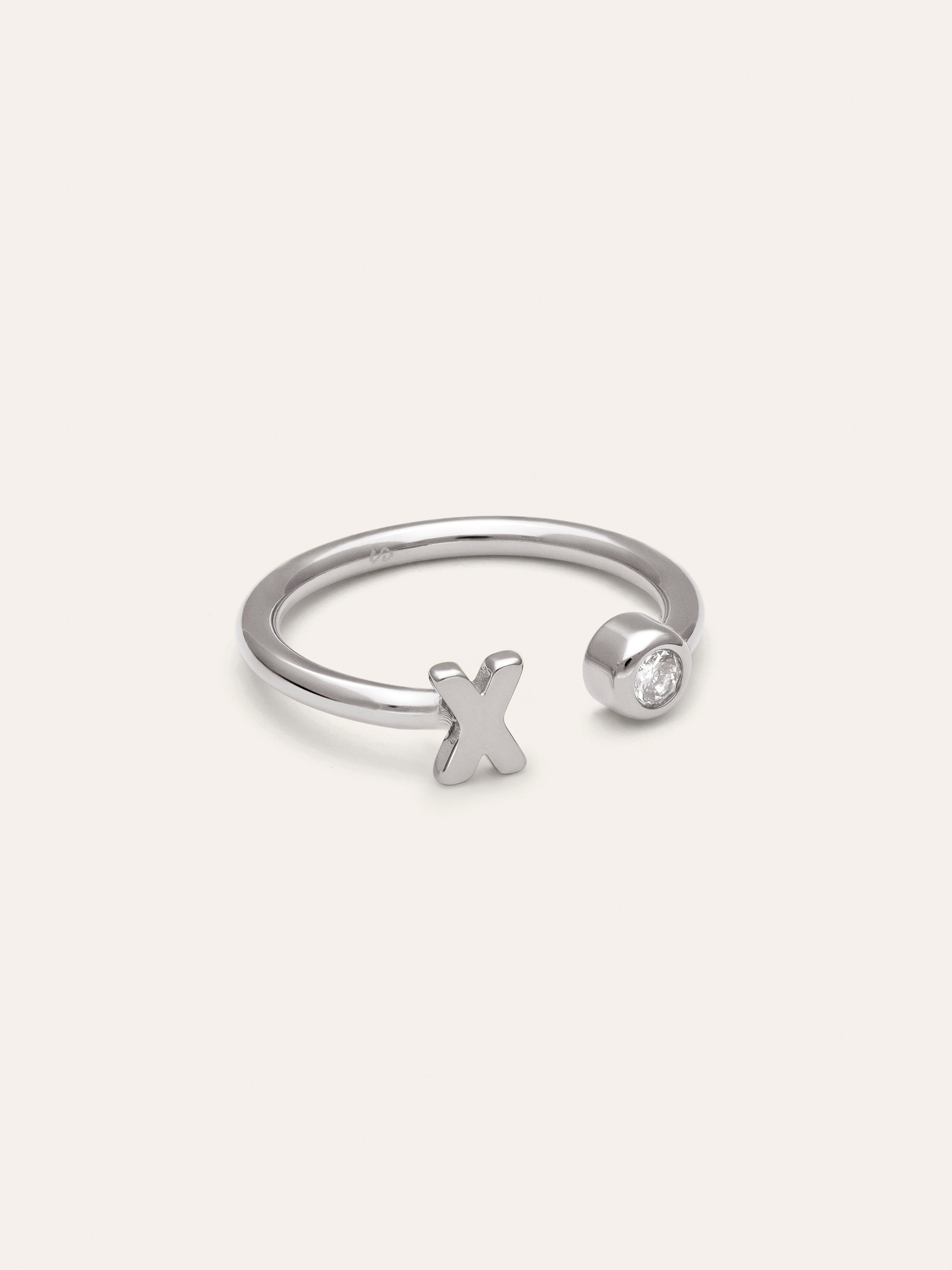 Anillo Personalizado Letter Spark Acero