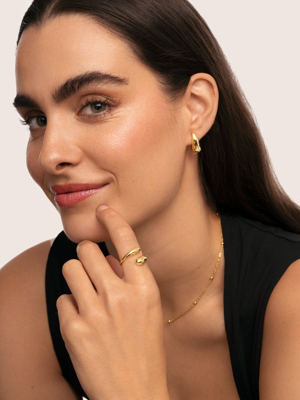 Anillo Abbraccio Acero Baño Oro