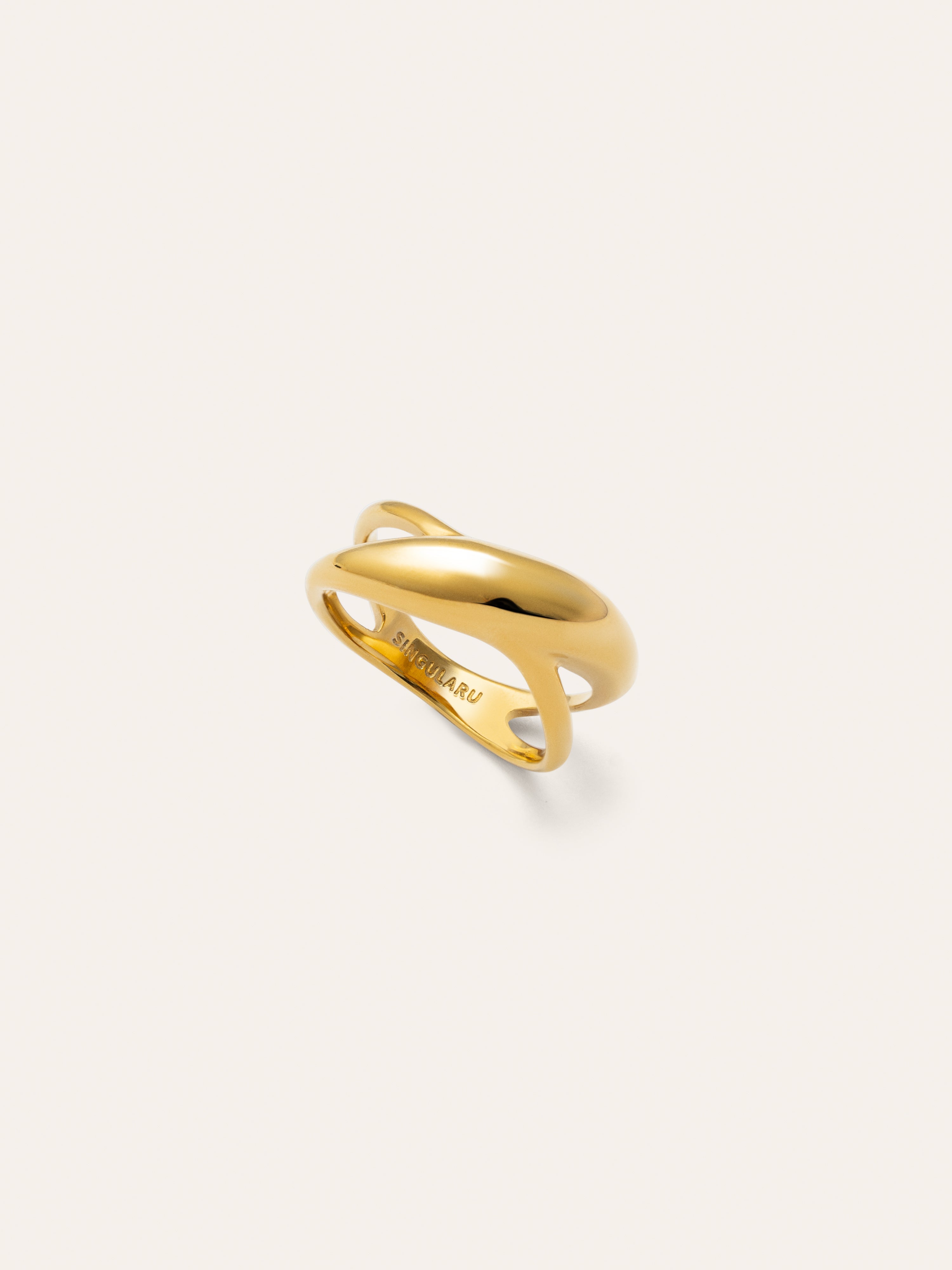 Anillo Ariel Acero Baño Oro
