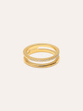 Anillo Bibiana Acero Baño Oro