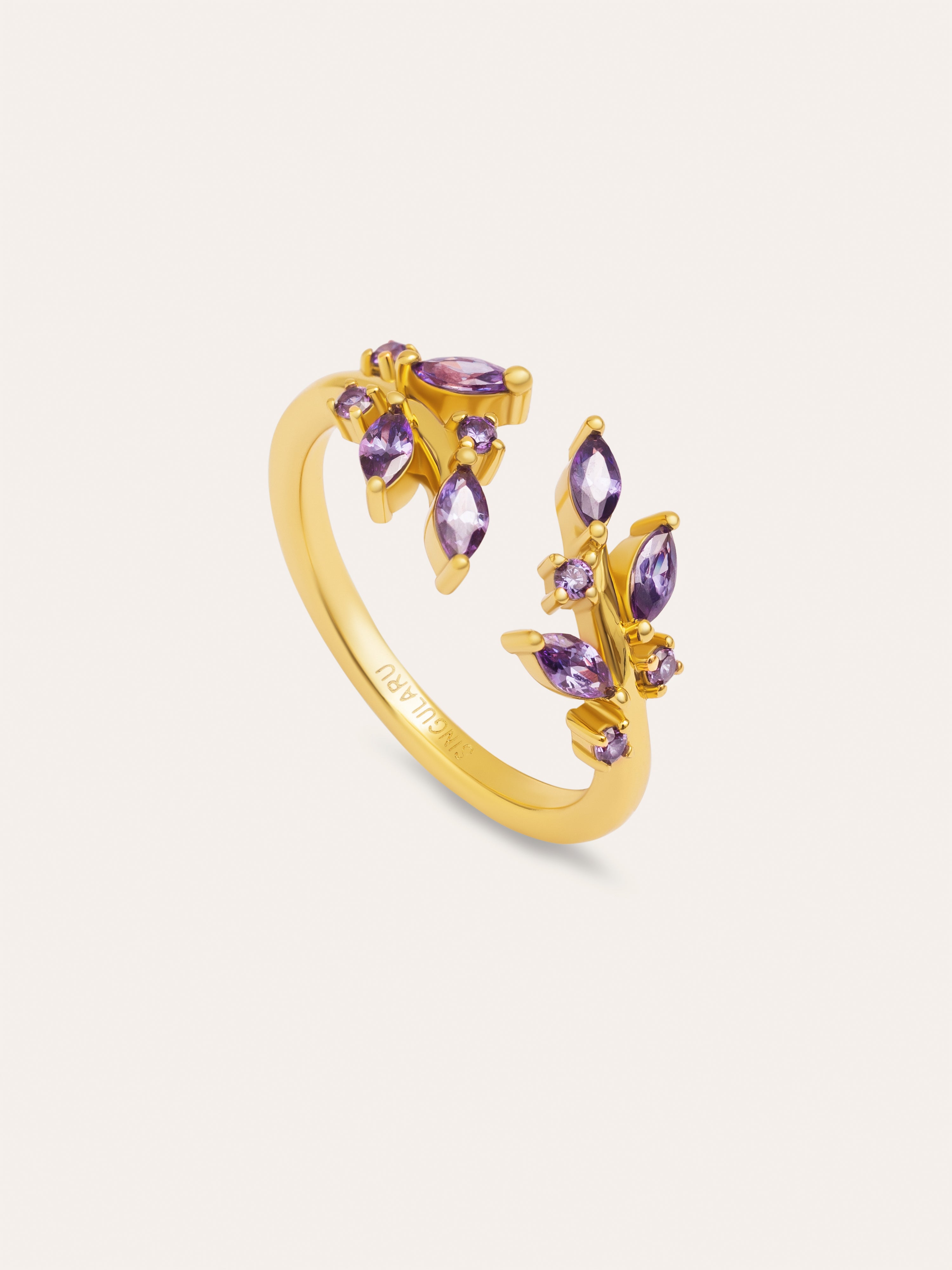 Anillo Buganvilla Baño Oro