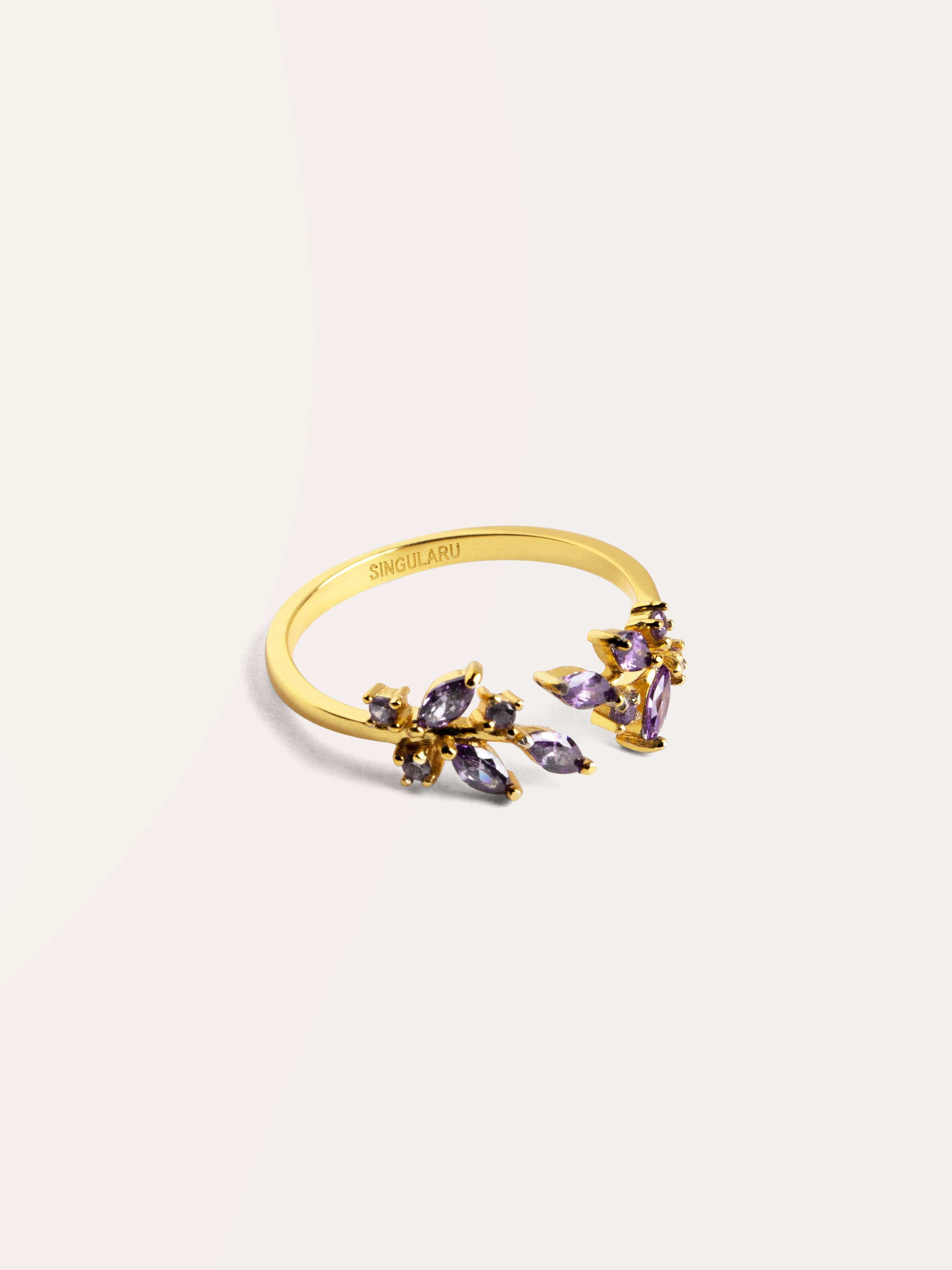 Anillo Buganvilla Baño Oro