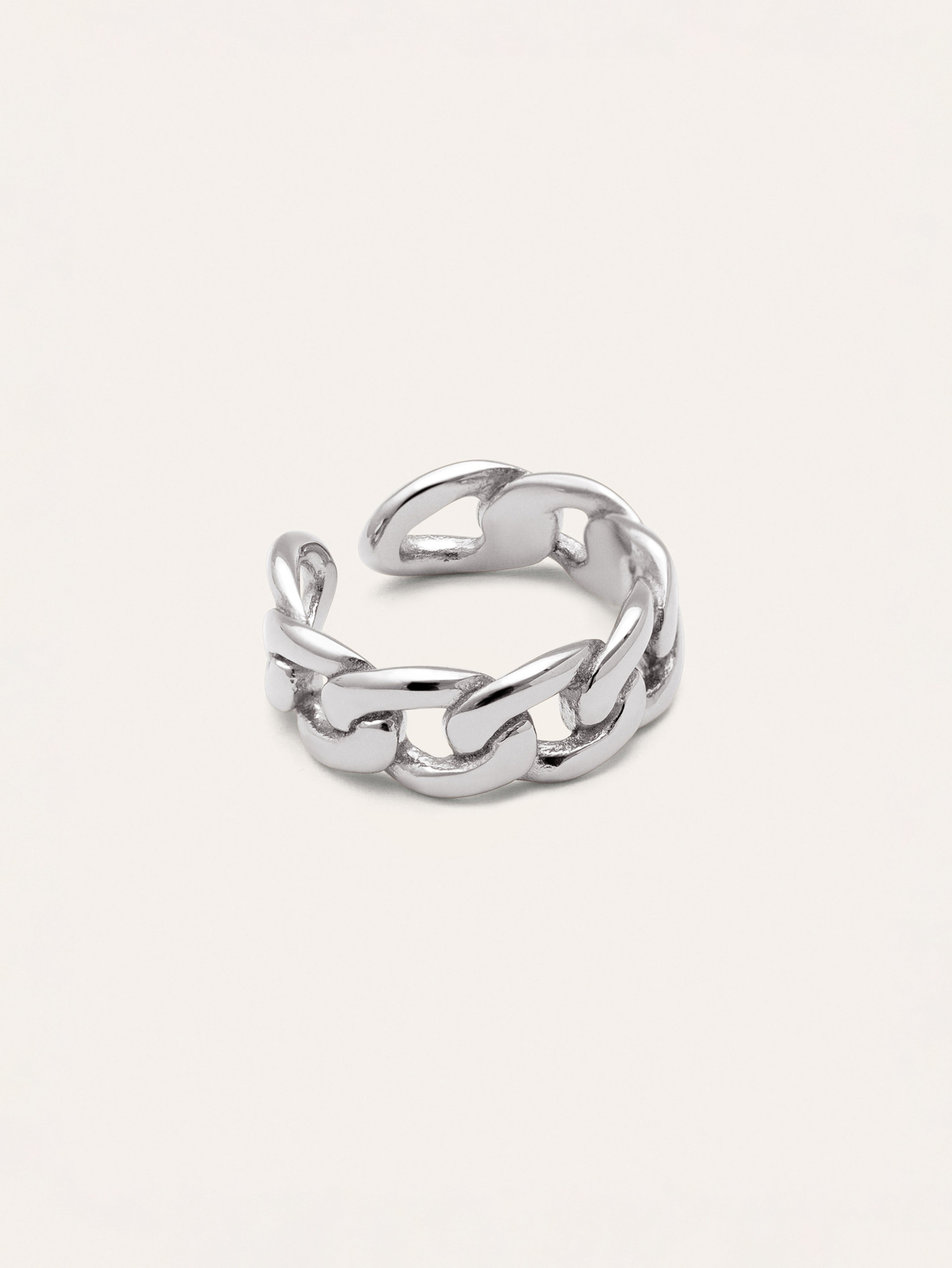 Anillo Chunky Eslabón Acero