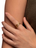 Anillo Comete Plata Baño Oro