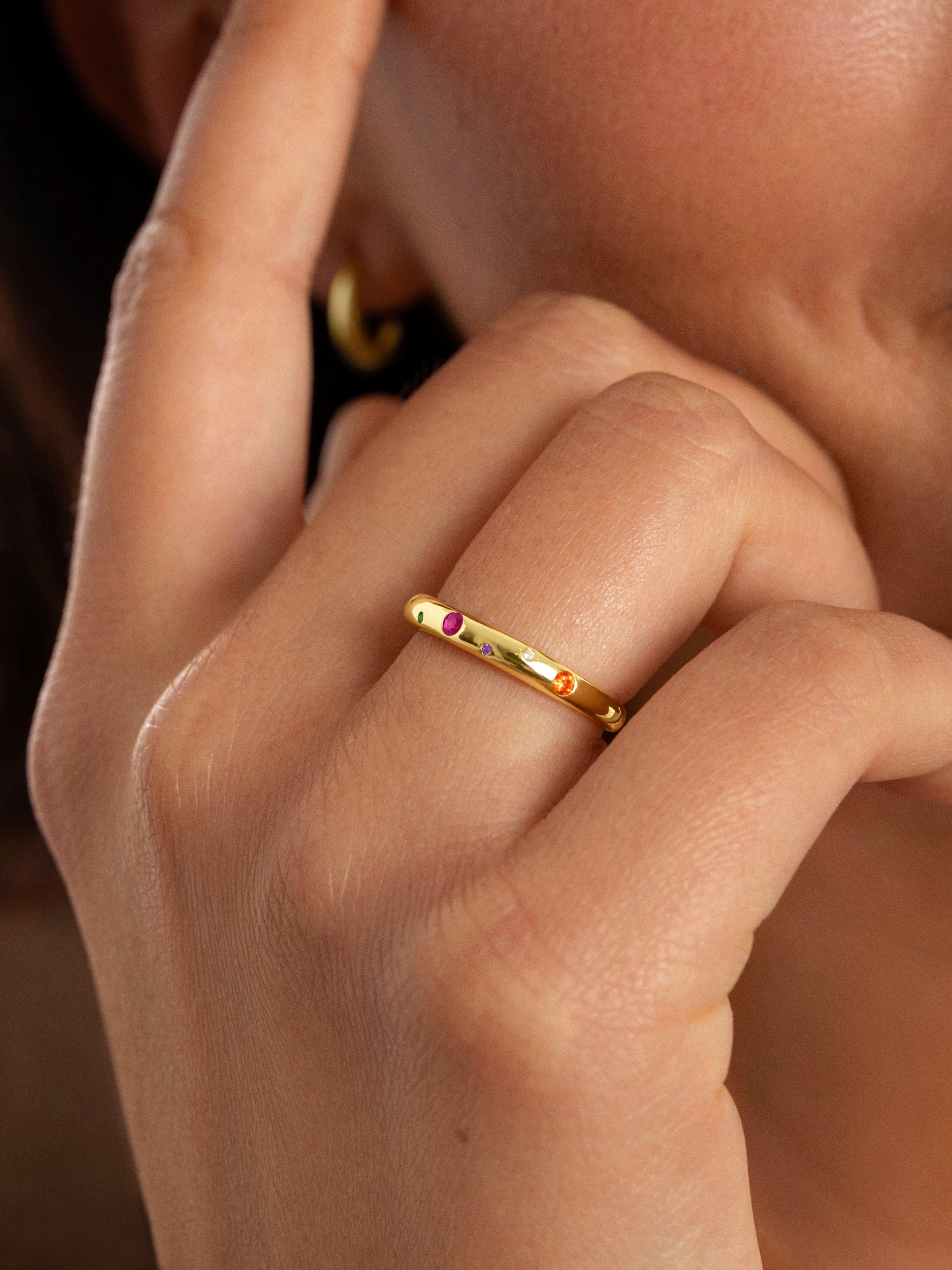 Anillo Colors Space Baño Oro