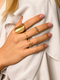 Anillo Double Peak Plata Baño Oro