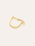 Anillo Doble Peak Pink Plata Baño Oro