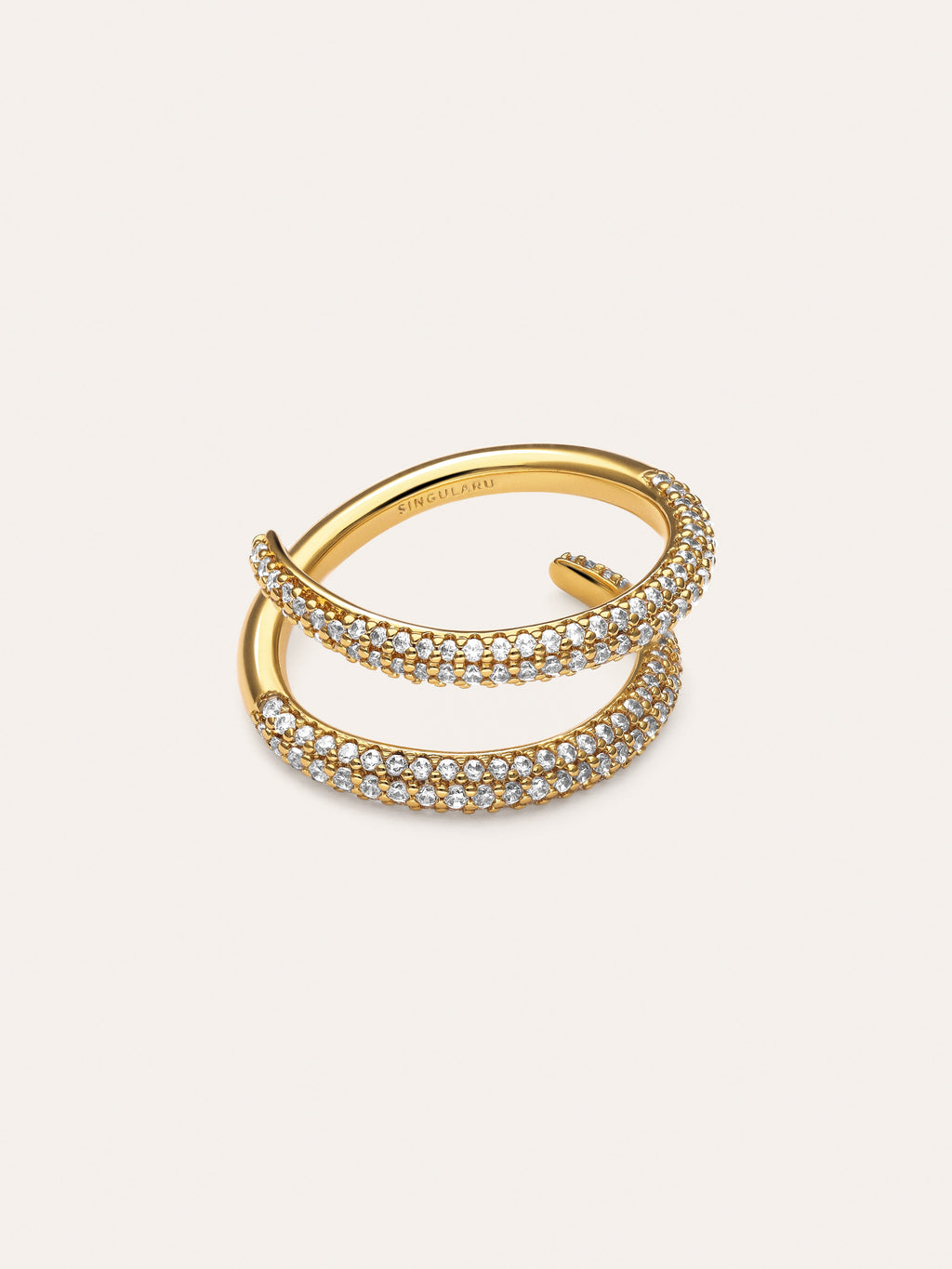 Anillo Doble Scarlett Baño Oro