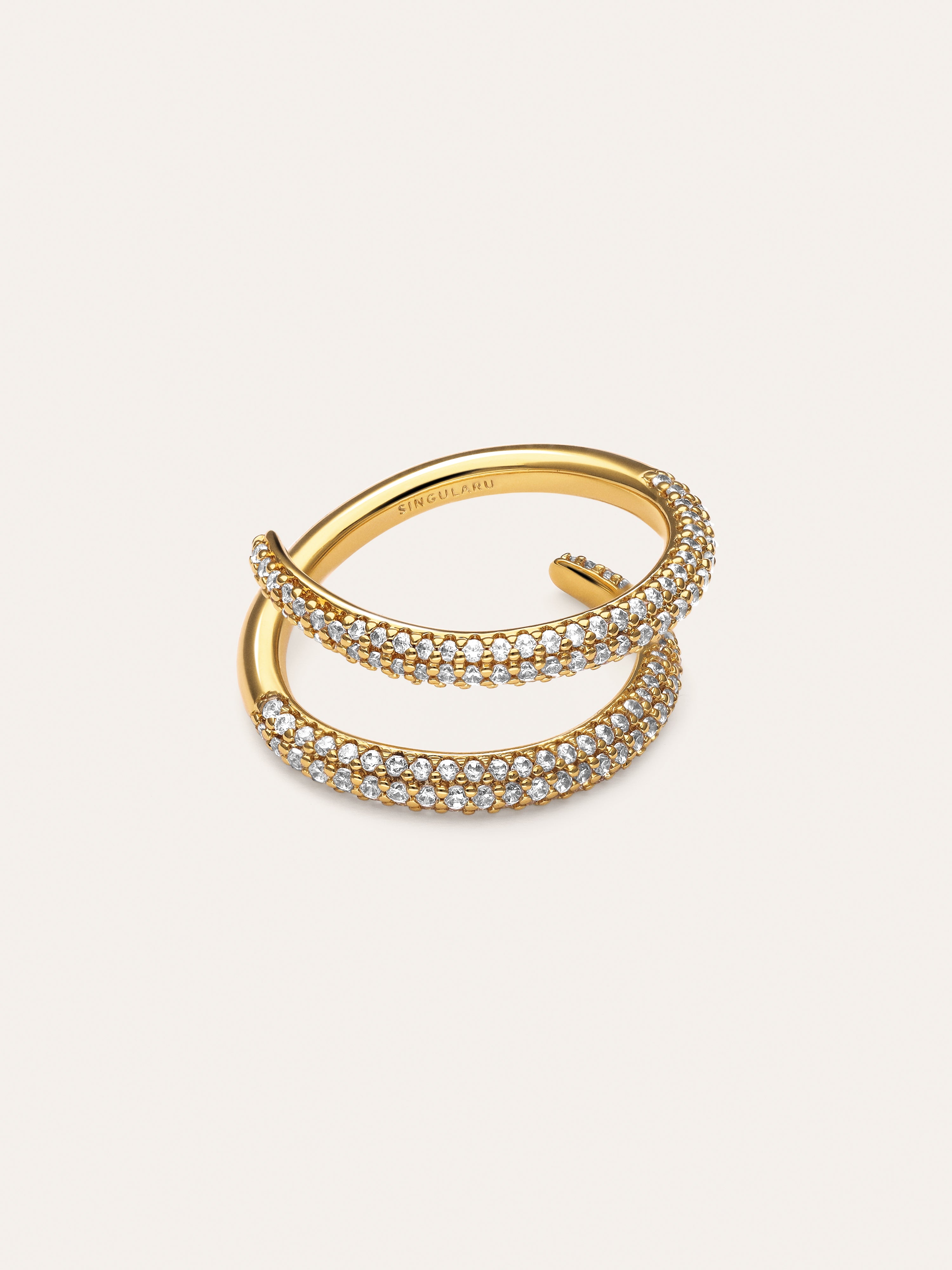 Anillo Doble Scarlett Baño Oro