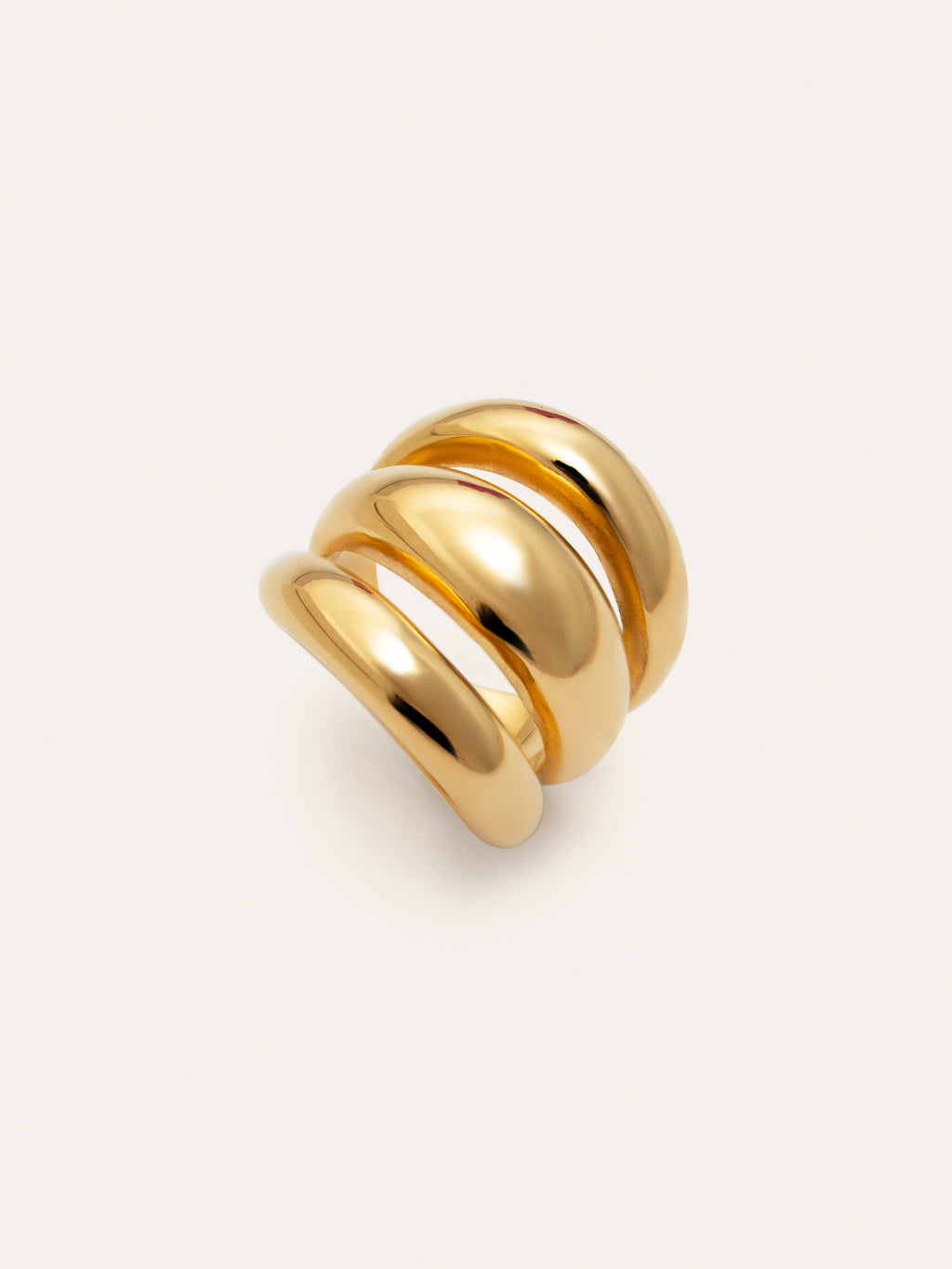 Anillo Dune Aire Acero Baño Oro