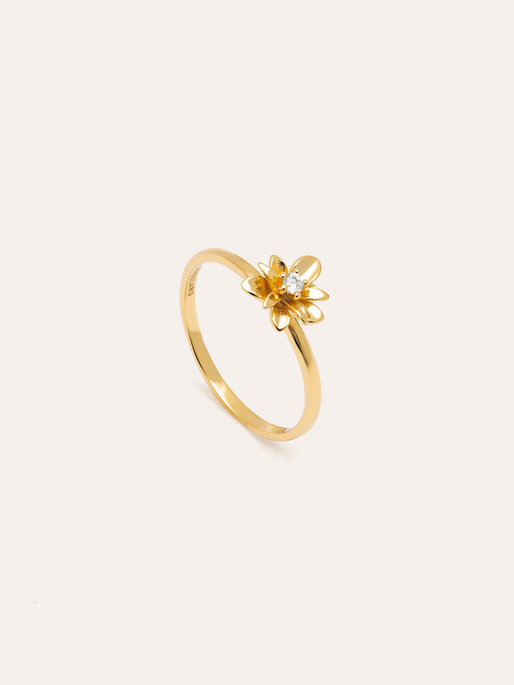 Anillo Gardenia Baño Oro