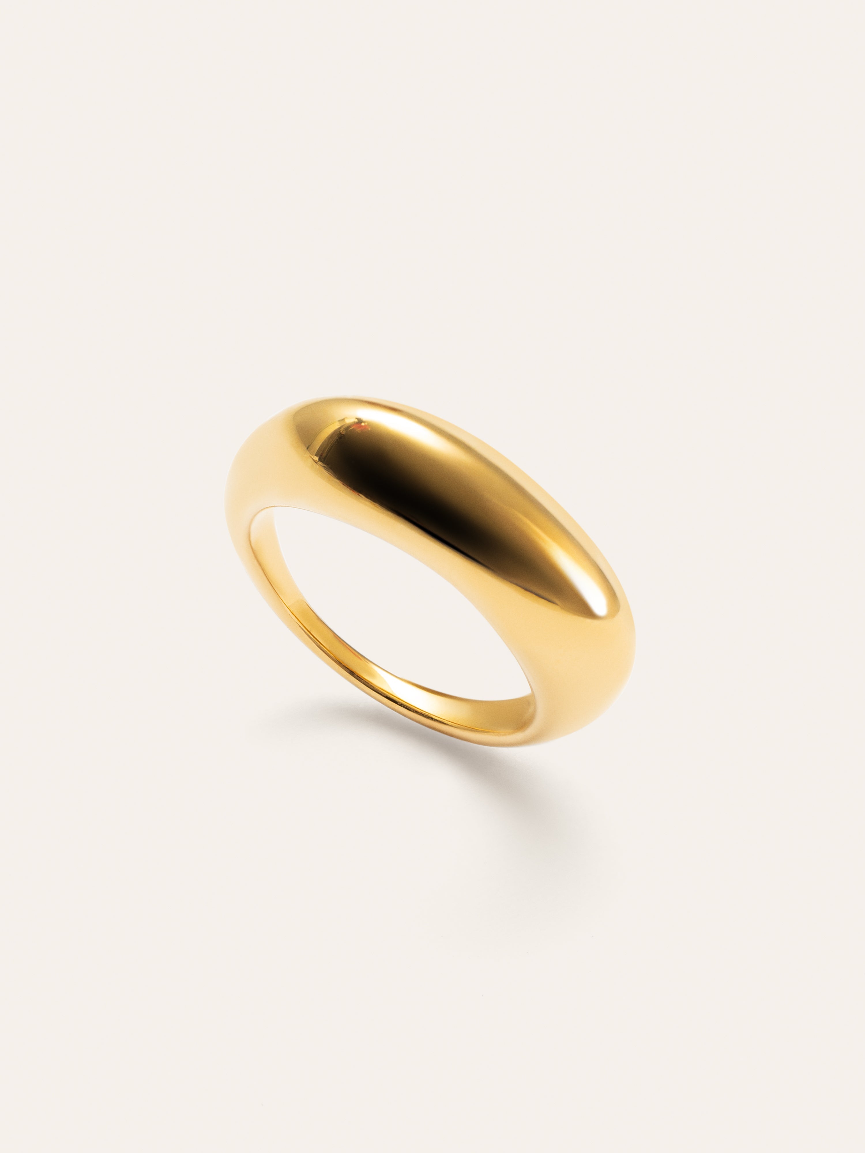 Anillo Maxi Mariana Acero Baño Oro