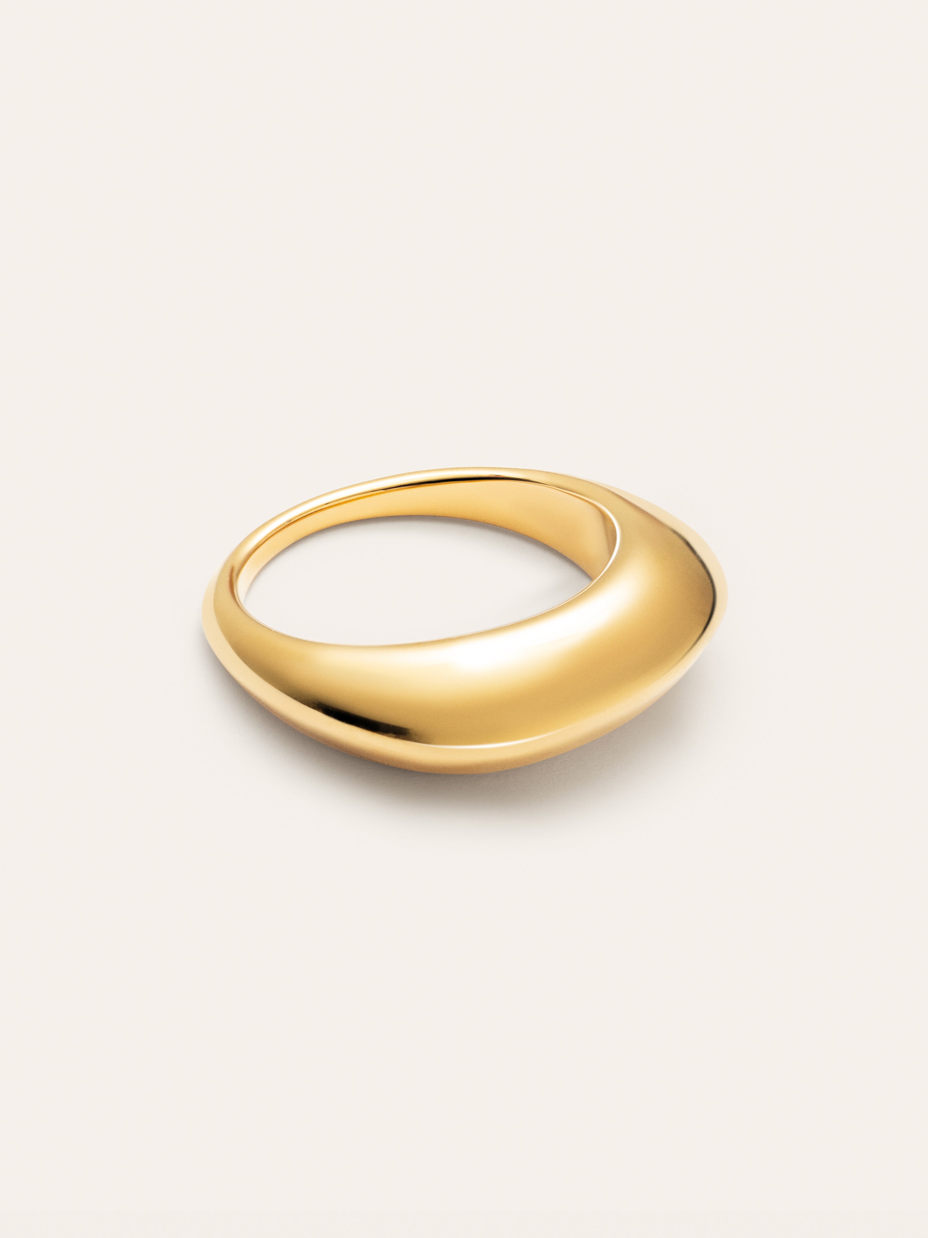 Anillo Maxi Mariana Acero Baño Oro