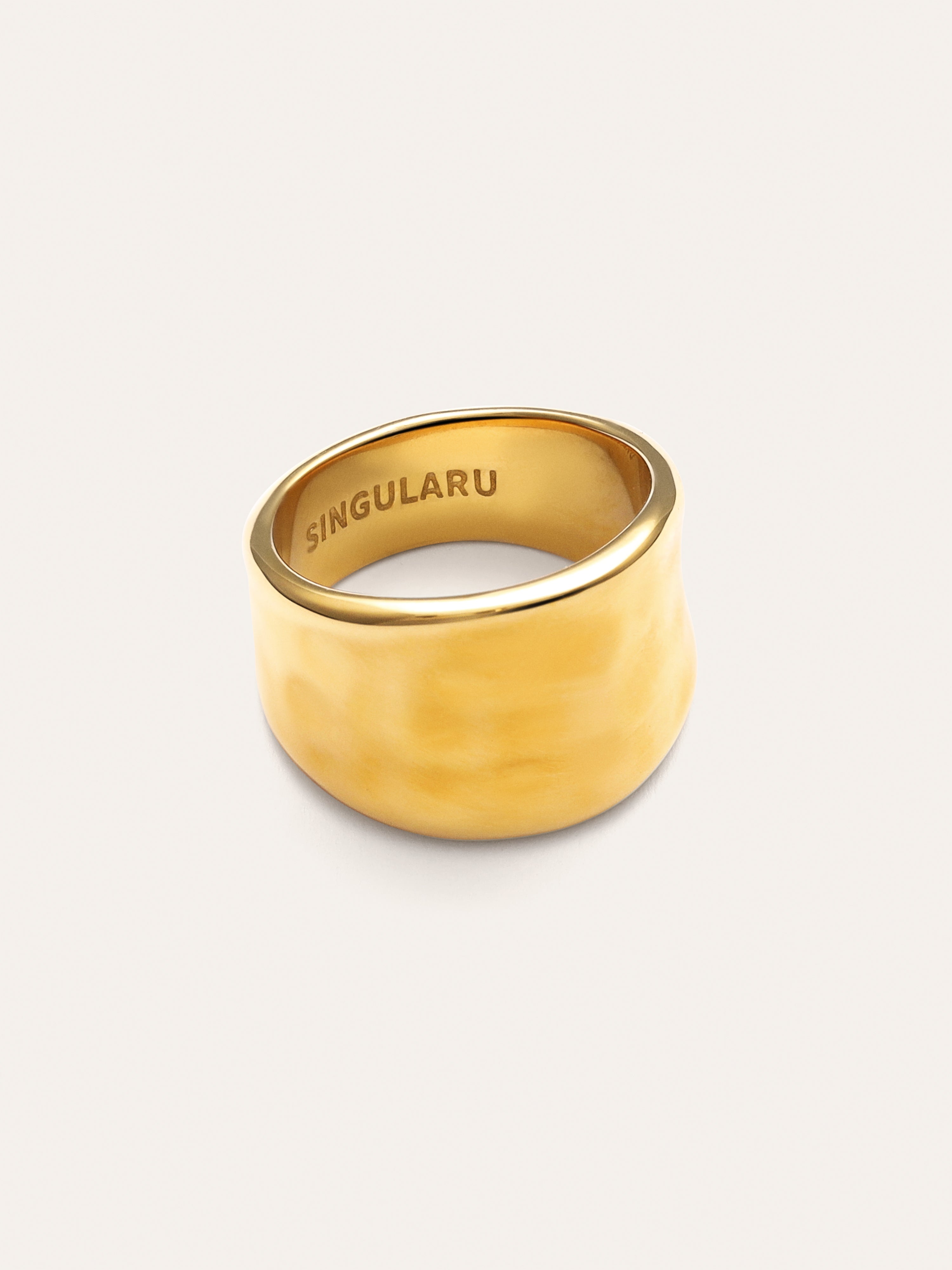Anillo My Ocean Acero Baño Oro