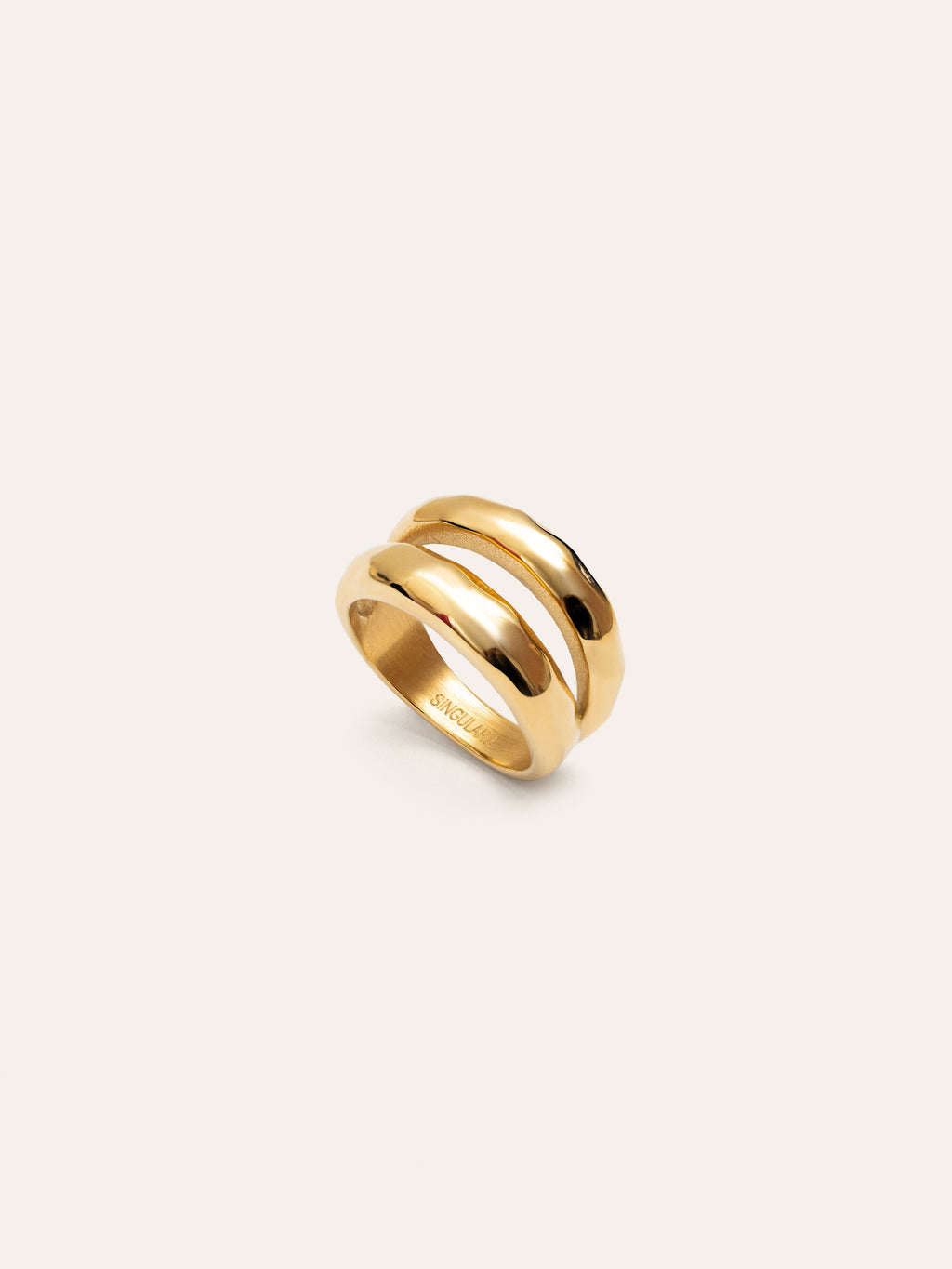 Anillo Oceana Acero Baño Oro