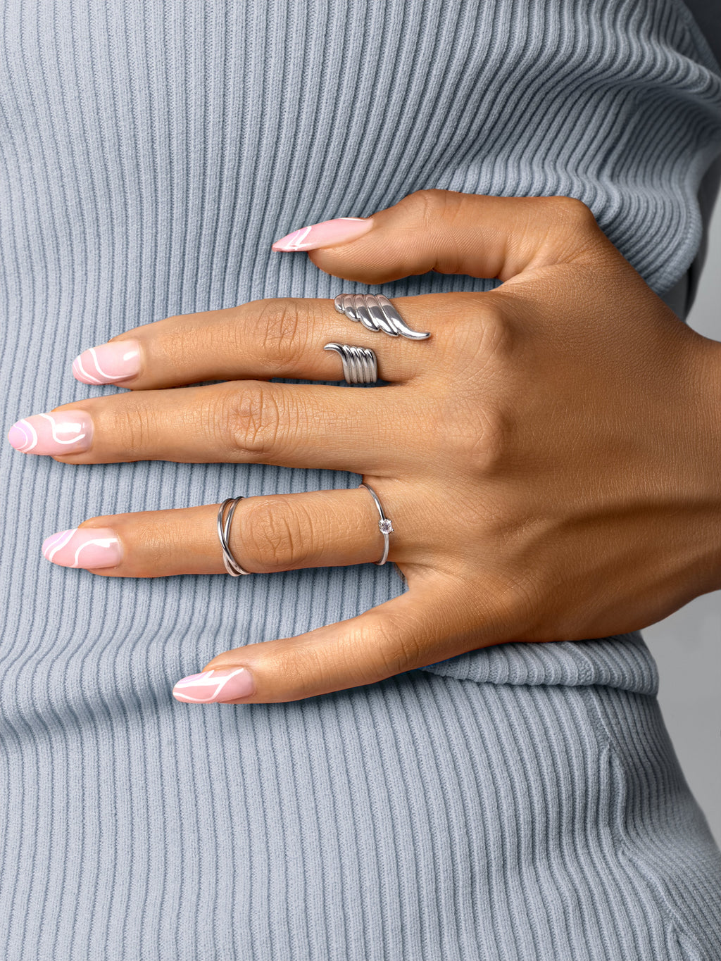 Anillo Single Spark Plata