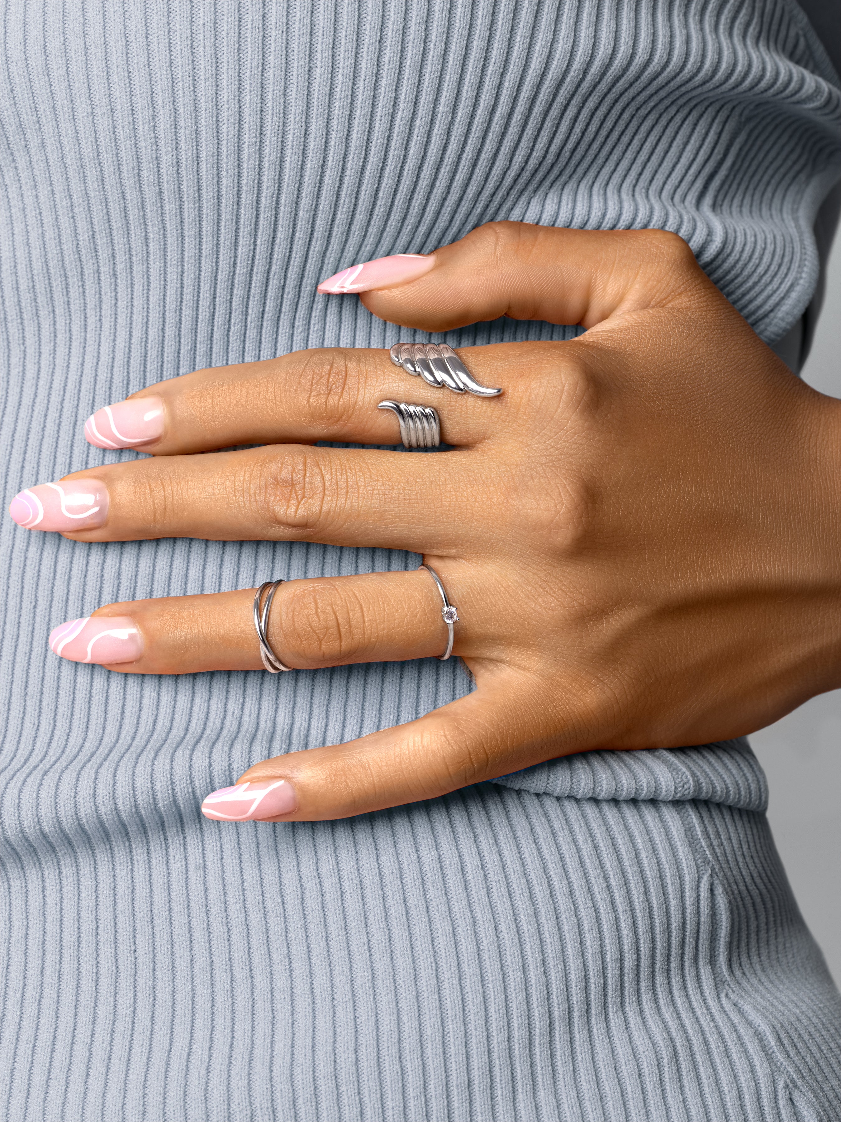 Anillo Single Spark Plata