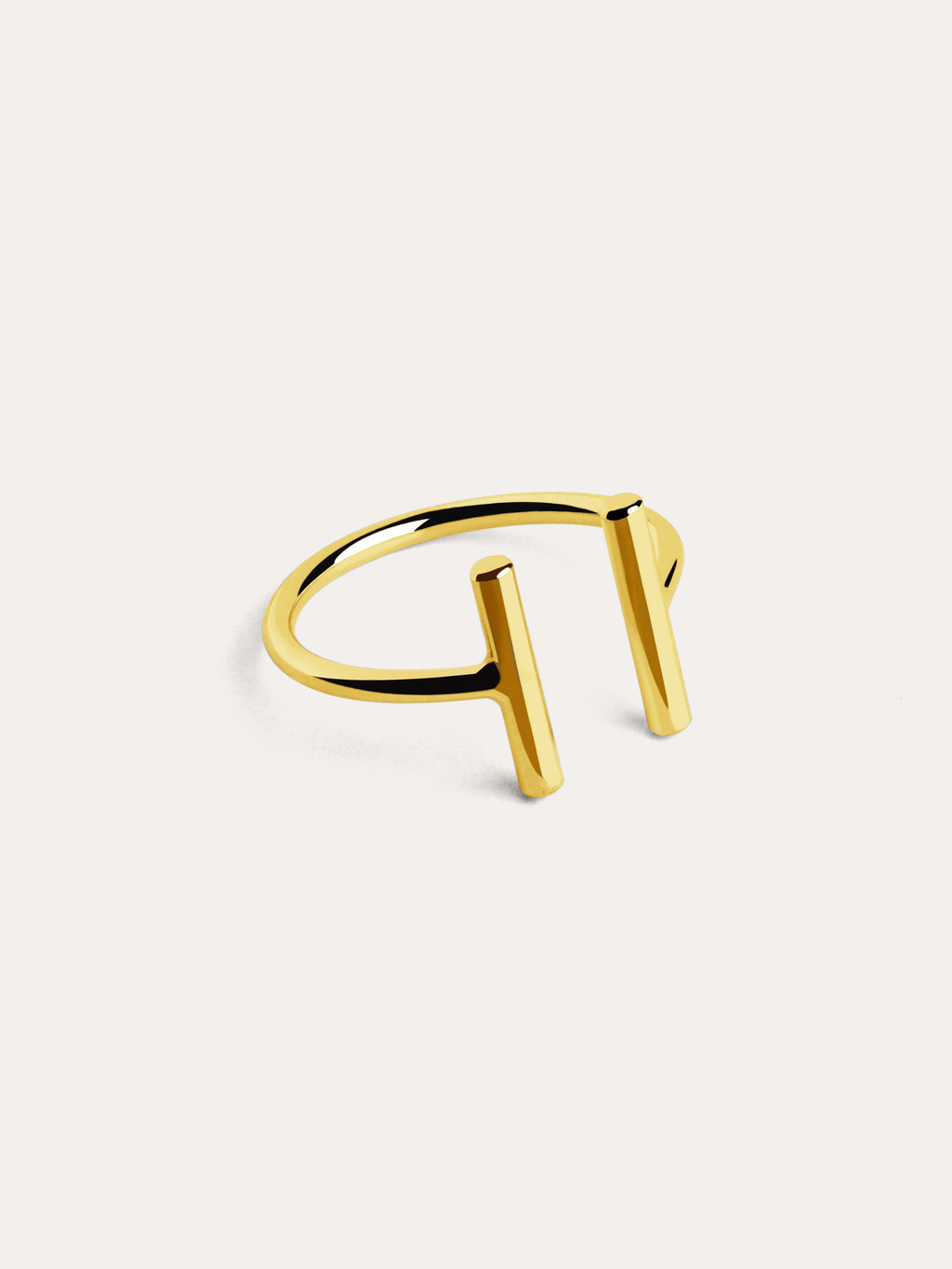 Anillo Sticks Plata Baño Oro