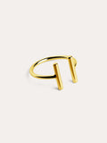 Anillo Sticks Plata Baño Oro