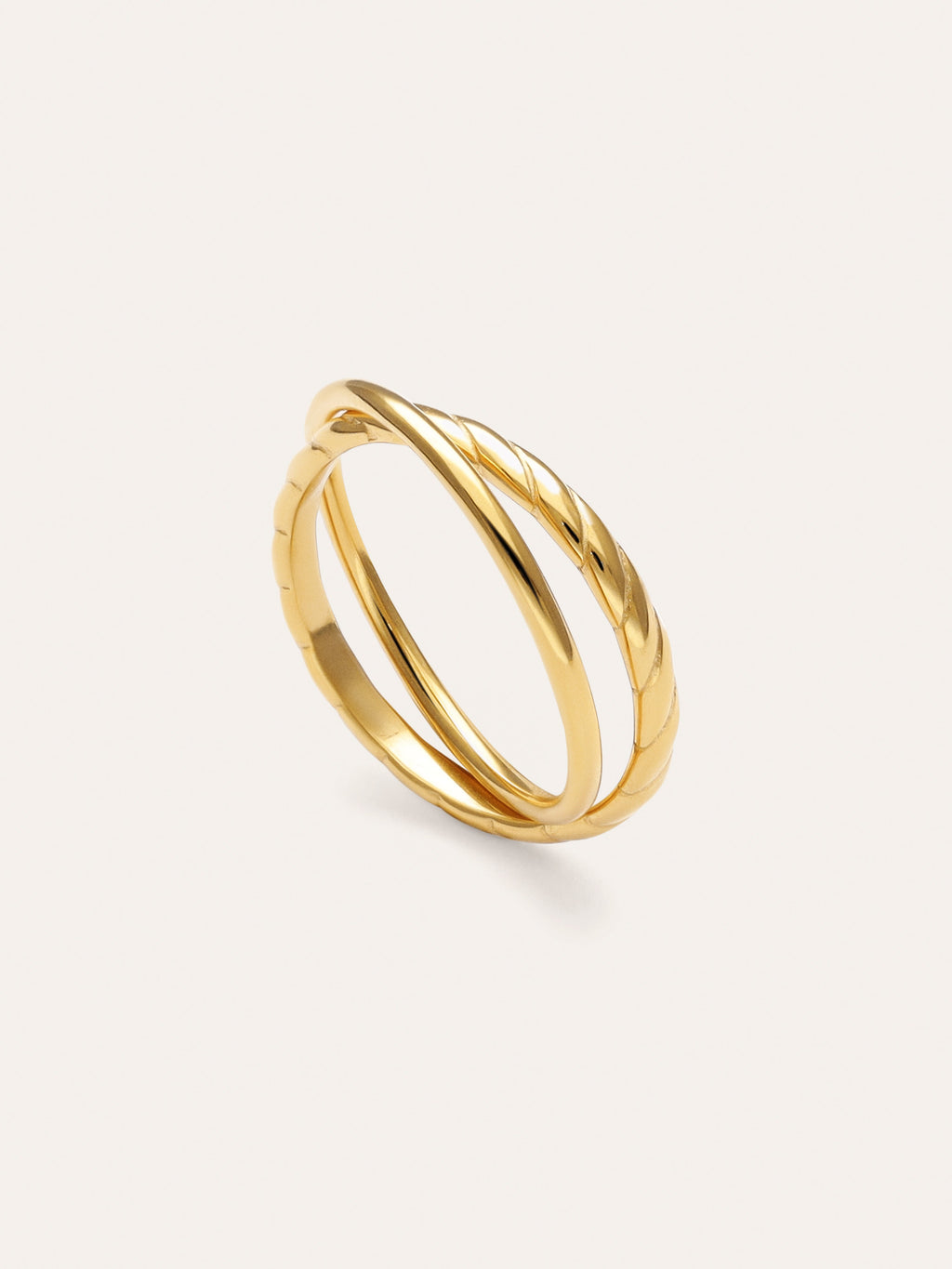 Anillo Story Acero Baño Oro