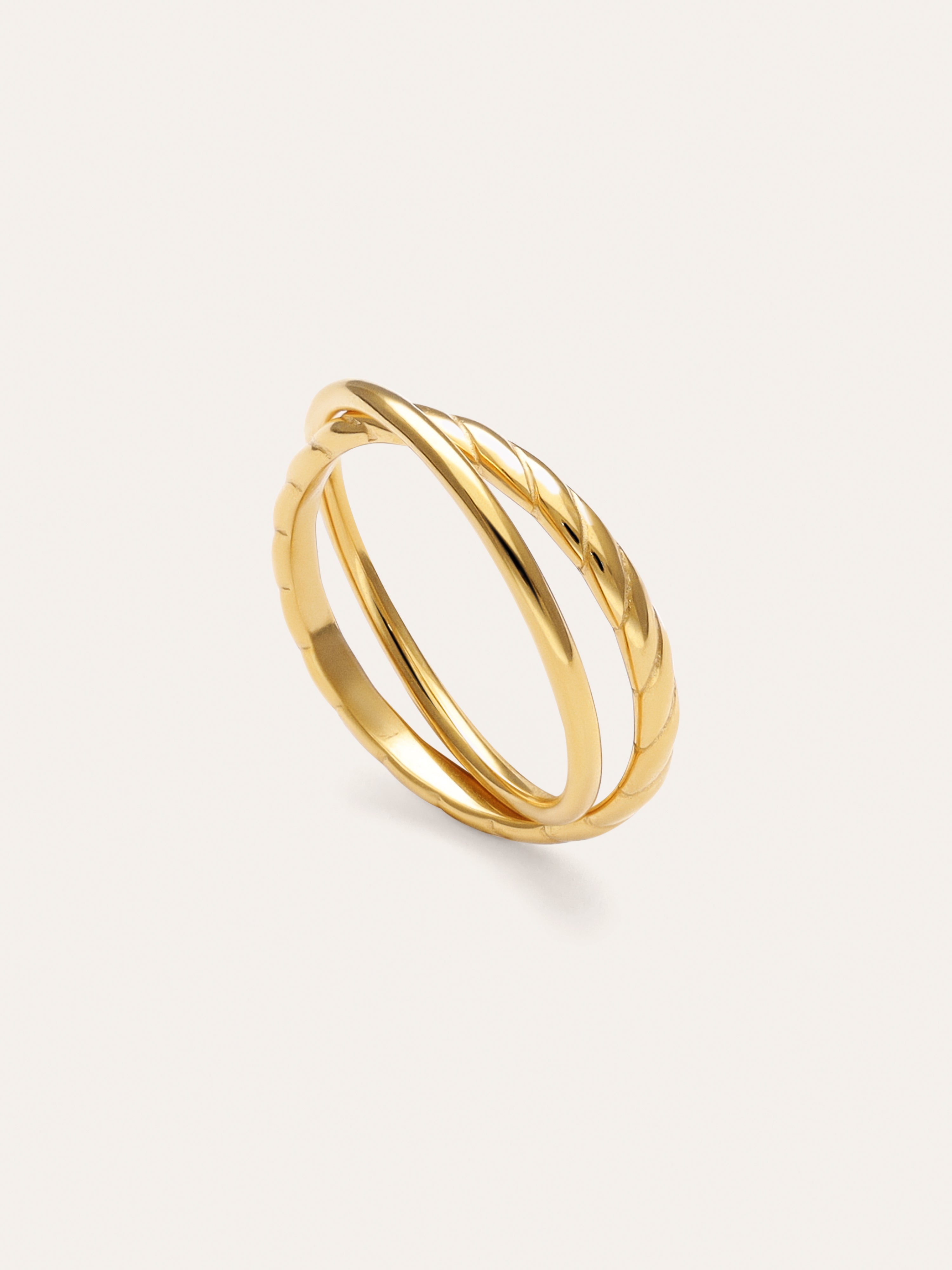Anillo Story Acero Baño Oro