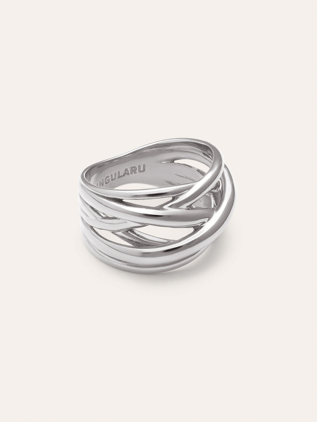 Anillo Triple Cross Acero