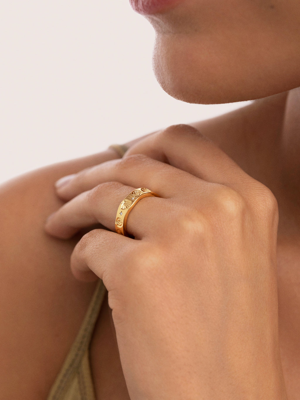 Anillo Treasure Baño Oro