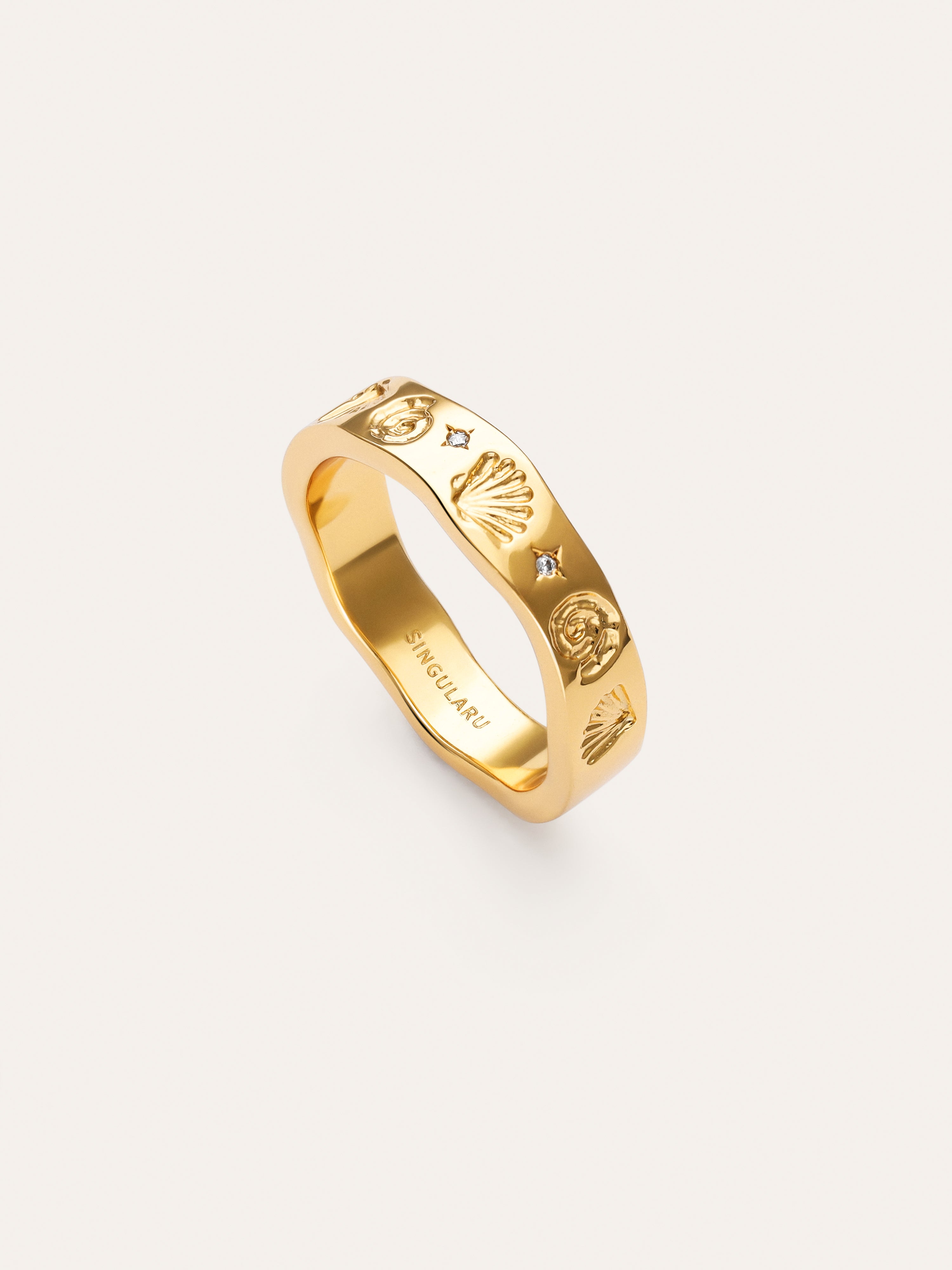 Anillo Treasure Baño Oro