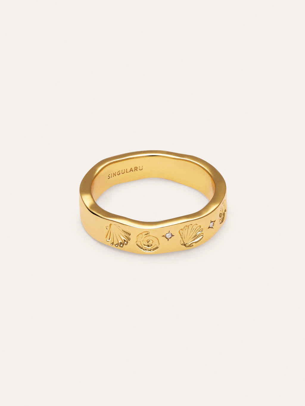 Anillo Treasure Baño Oro