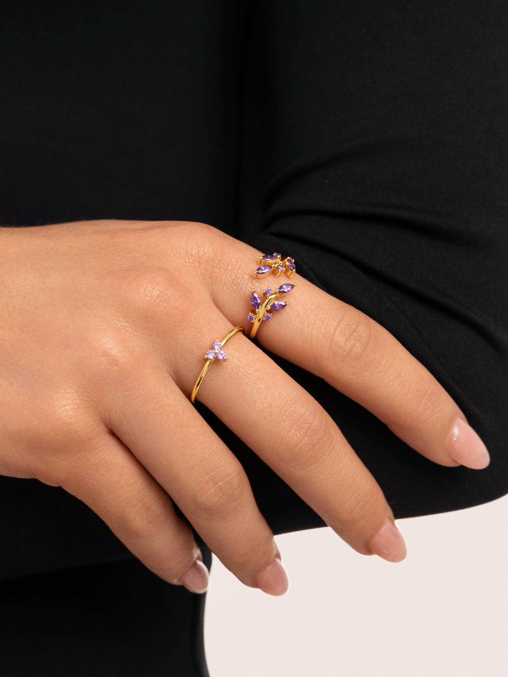 Anillo Buganvilla Baño Oro