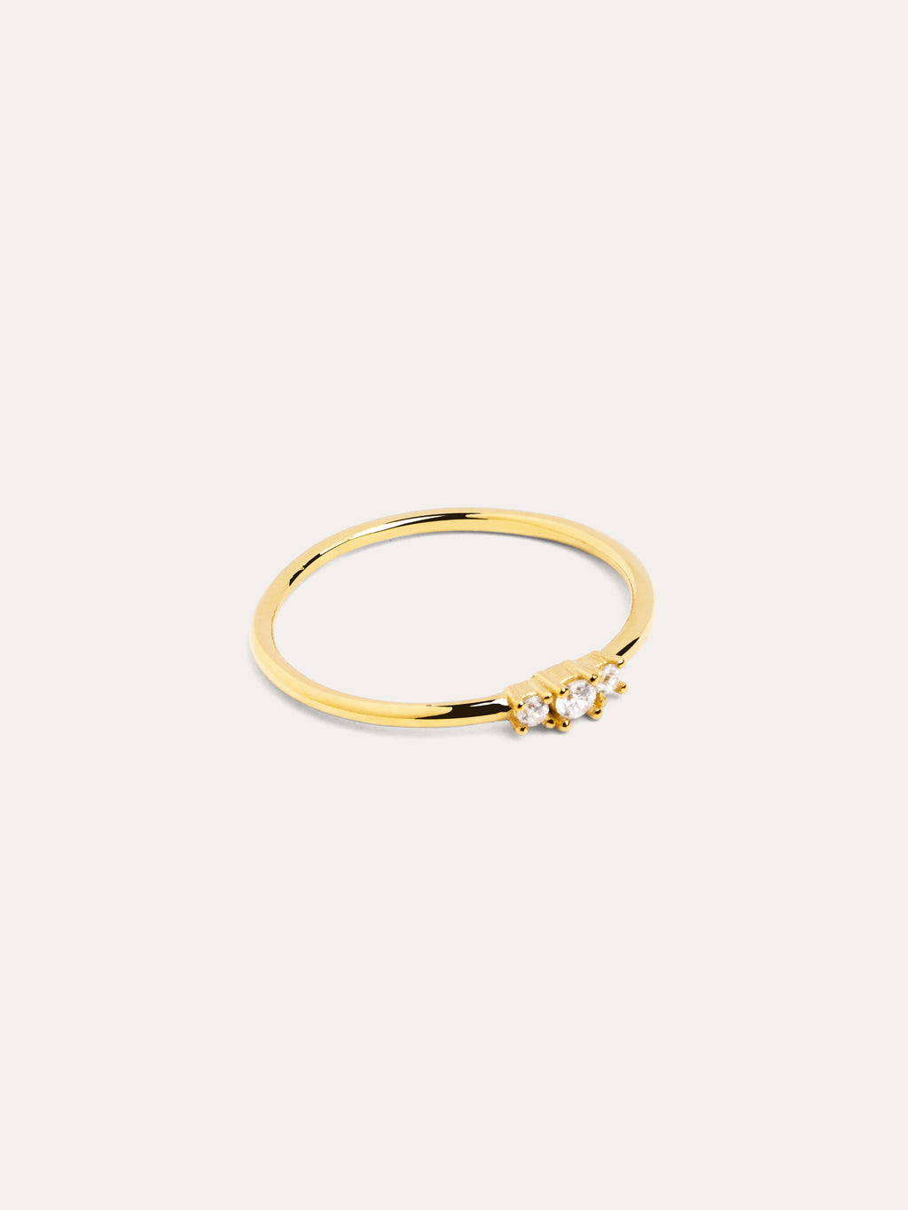 Anillo Trini Spark Plata Baño Oro