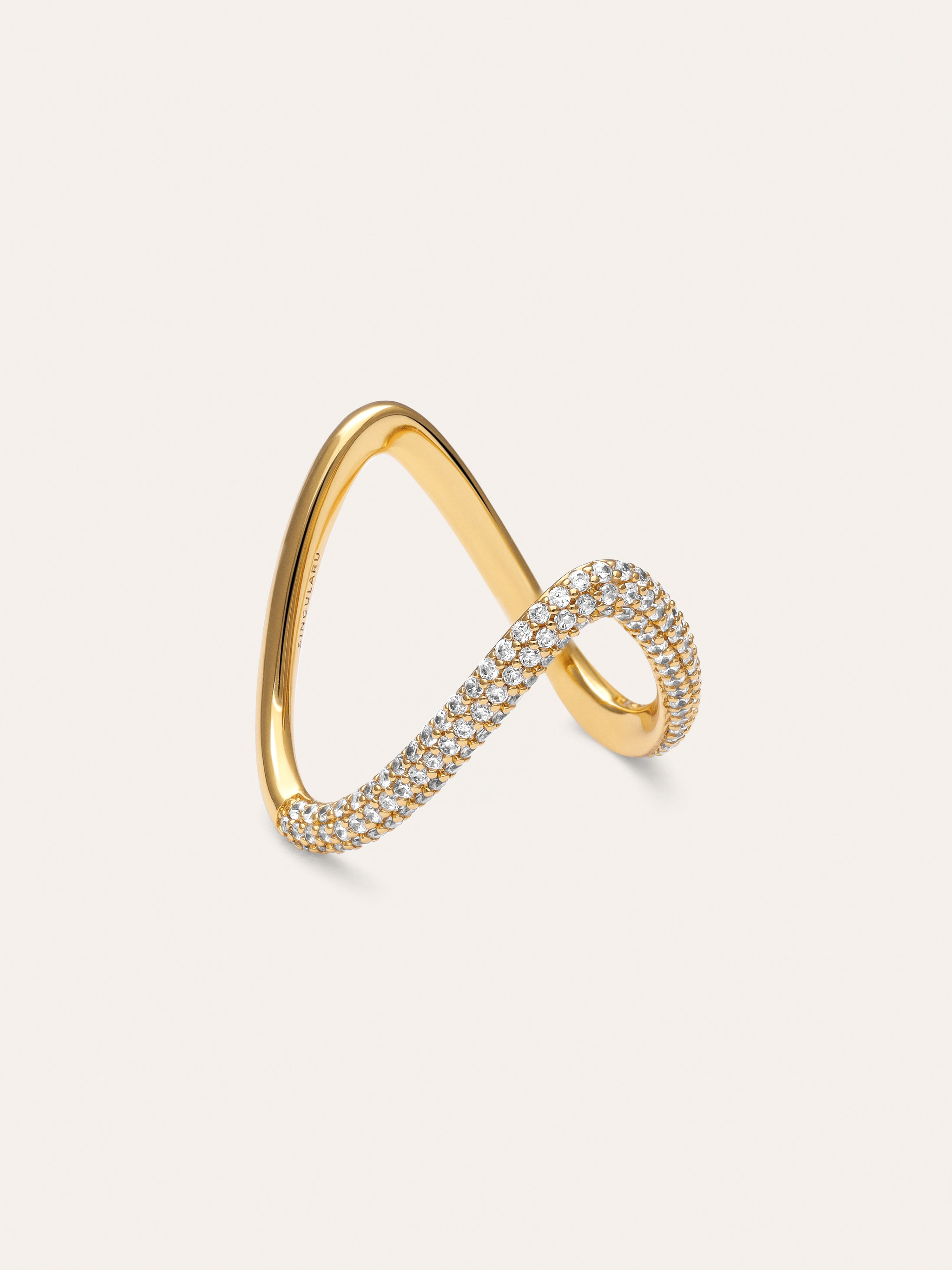 Anillo V Scarlett Baño Oro